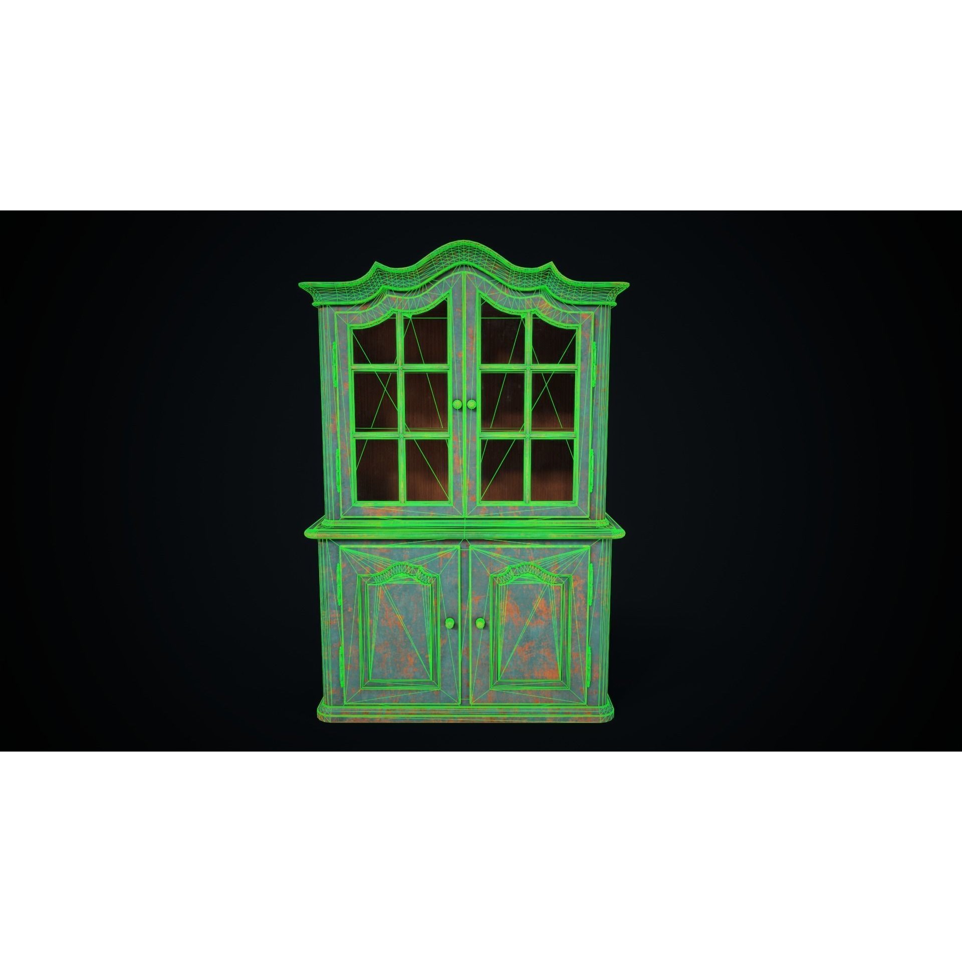 Vintage Buffet 3D Model – Low Poly Game Ready Asset, PBR Textures - View 7