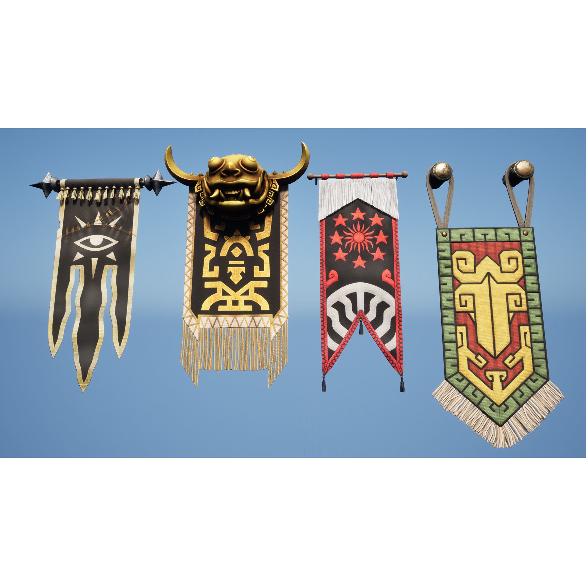 Decorative Wall 3D Model – High Poly Fantasy Decor, FBX - View 5