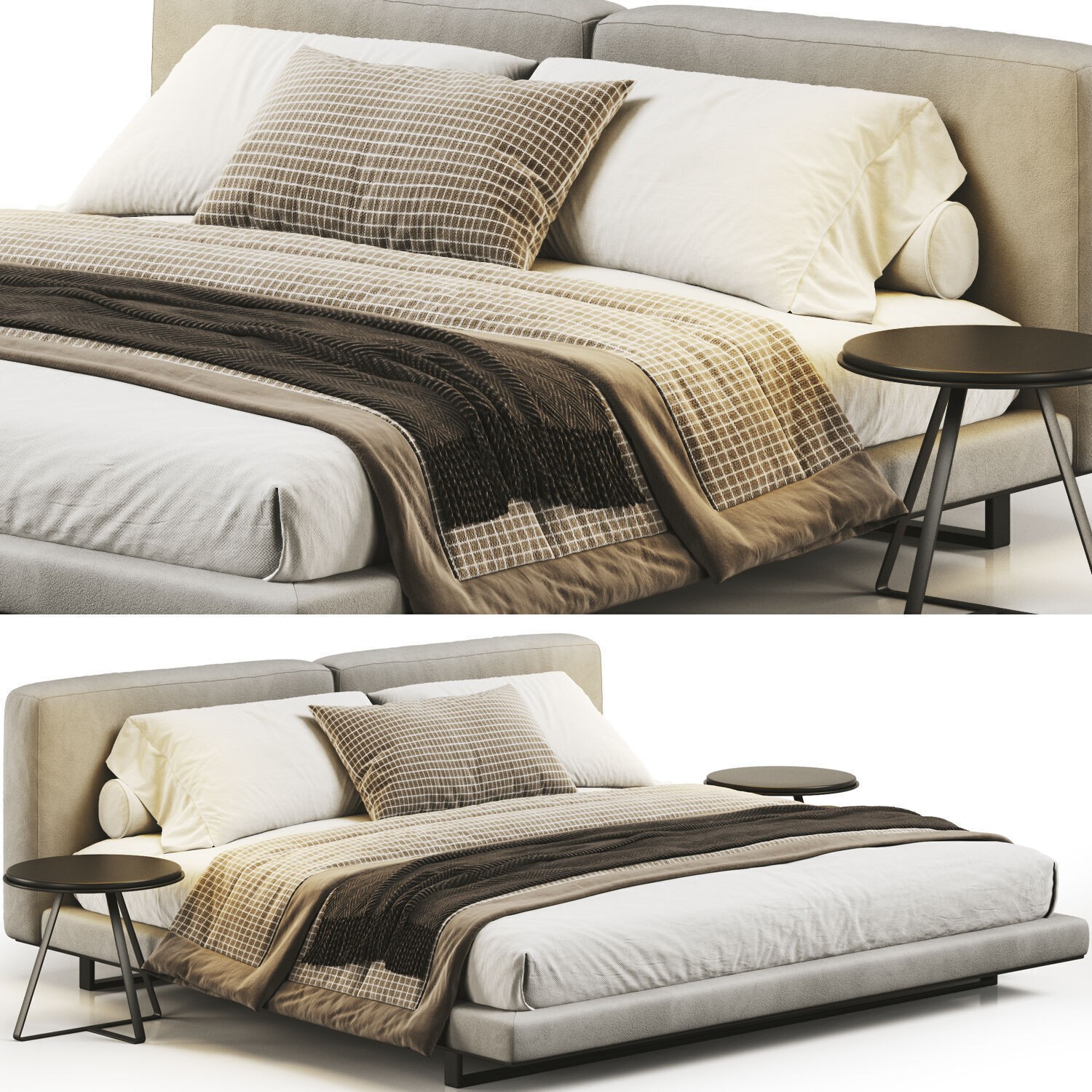 Alivar Echo Bed 3D Model – Modern Design, Rigged, V-Ray & Corona Formats - View 3