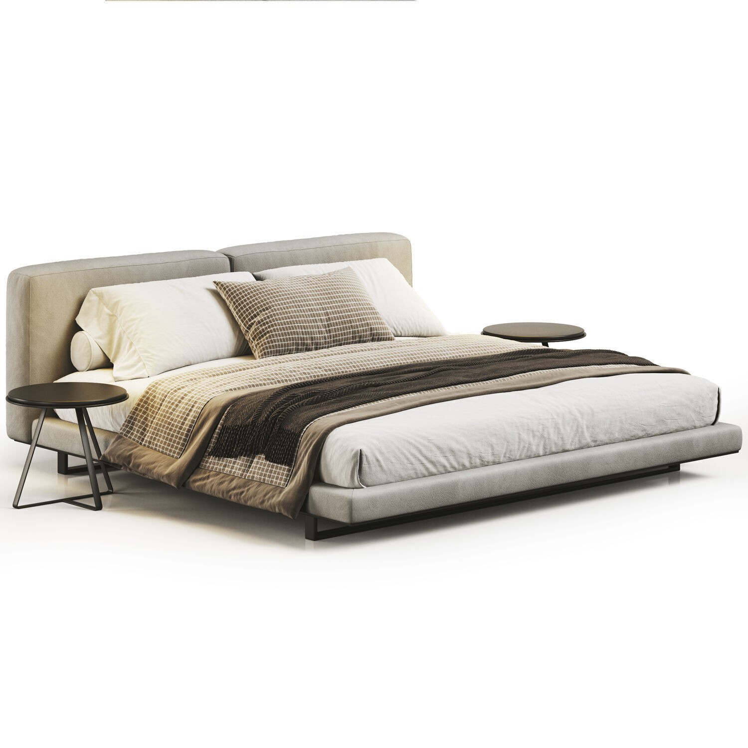 Alivar Echo Bed 3D Model – Modern Design, Rigged, V-Ray & Corona Formats - View 5