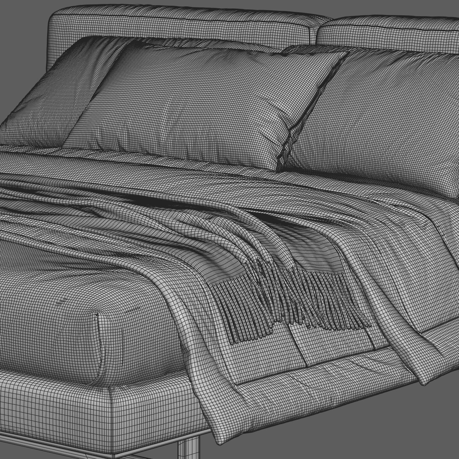 Alivar Echo Bed 3D Model – Modern Design, Rigged, V-Ray & Corona Formats - View 8