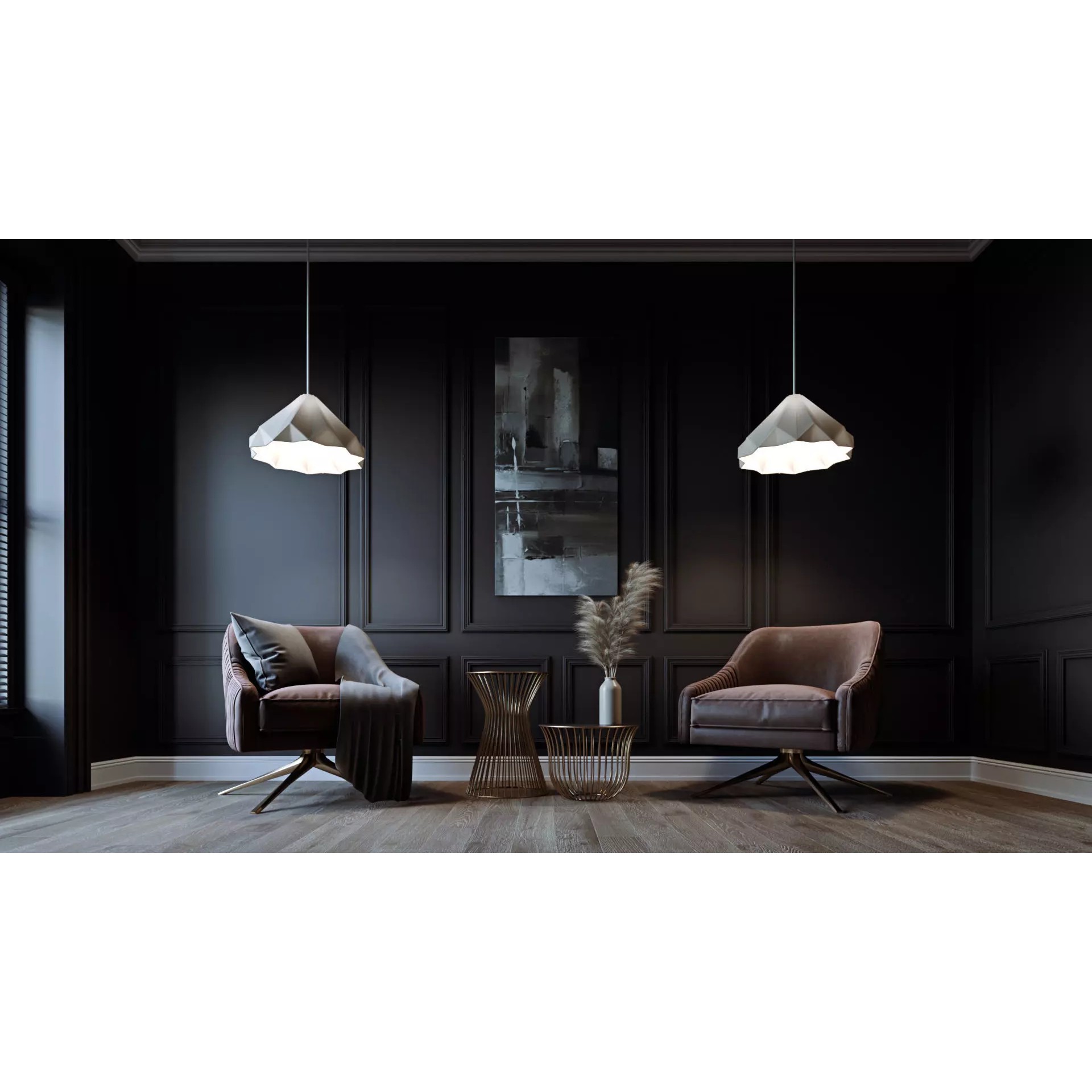 Simple Livingroom - Fully Textured 3D Model - View 2