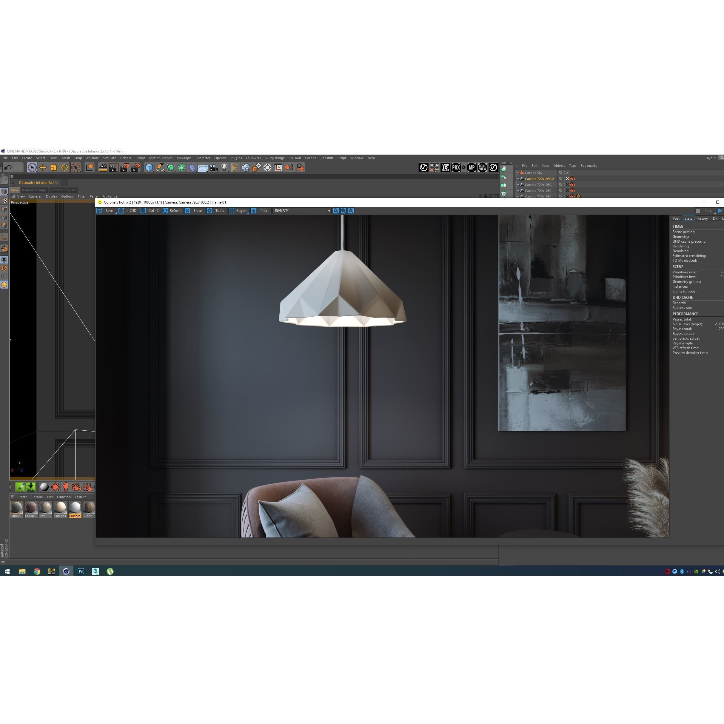 Simple Livingroom - Fully Textured 3D Model - View 8