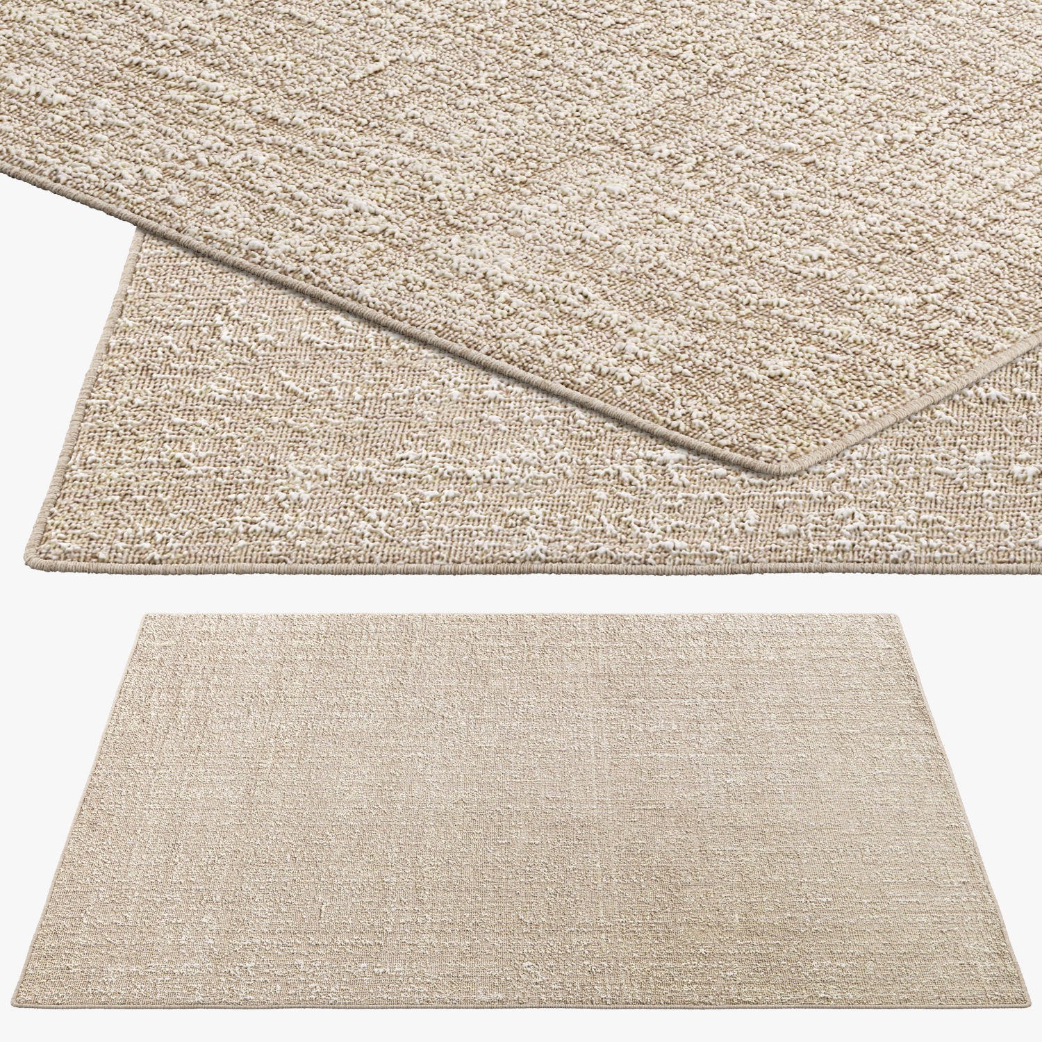 BoConcept Serge Rug 3D Model – Shaggy Textile Asset, PBR Textures - View 3