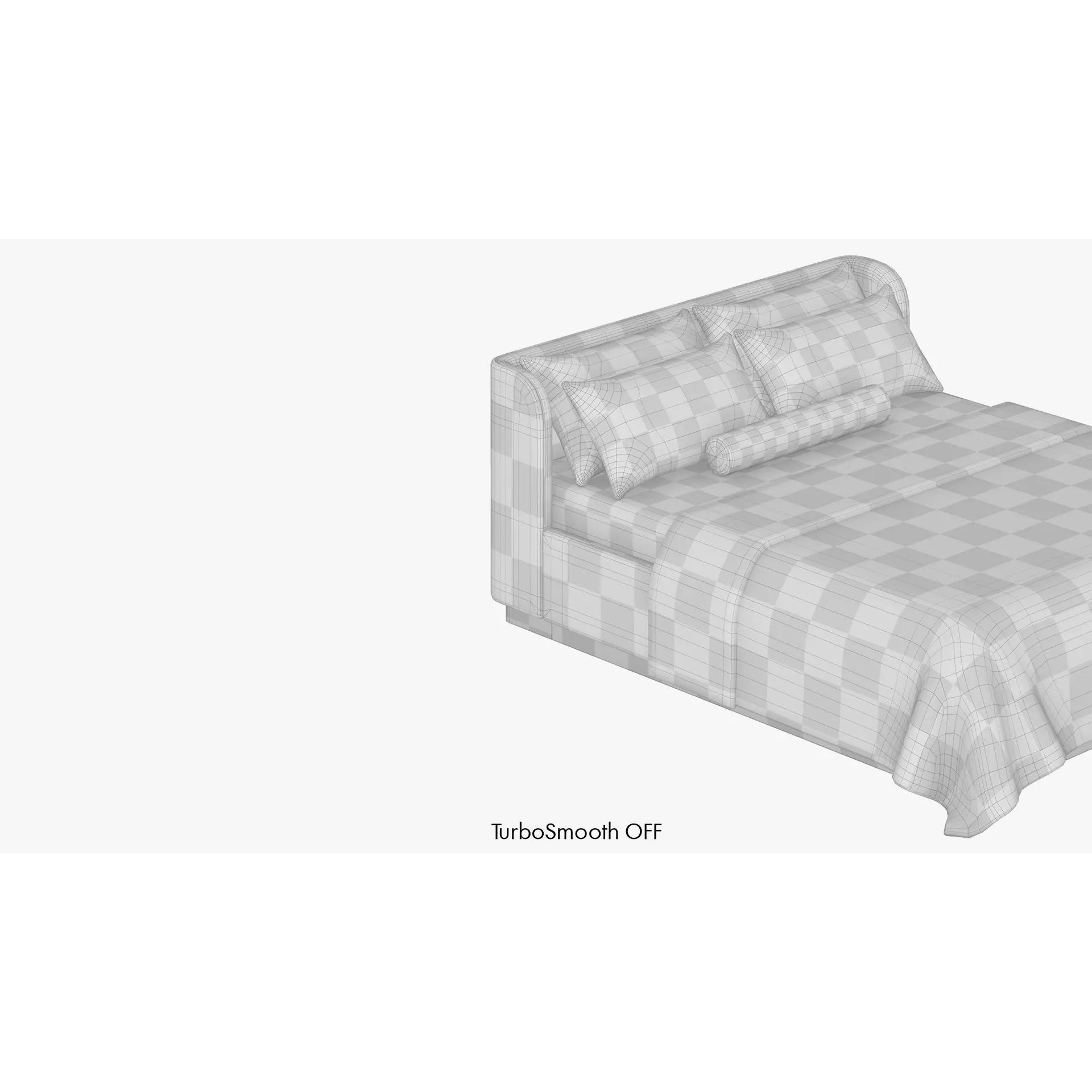 Low-Poly Red Bed 3D Model – Upholstered Furniture Asset, FBX, OBJ