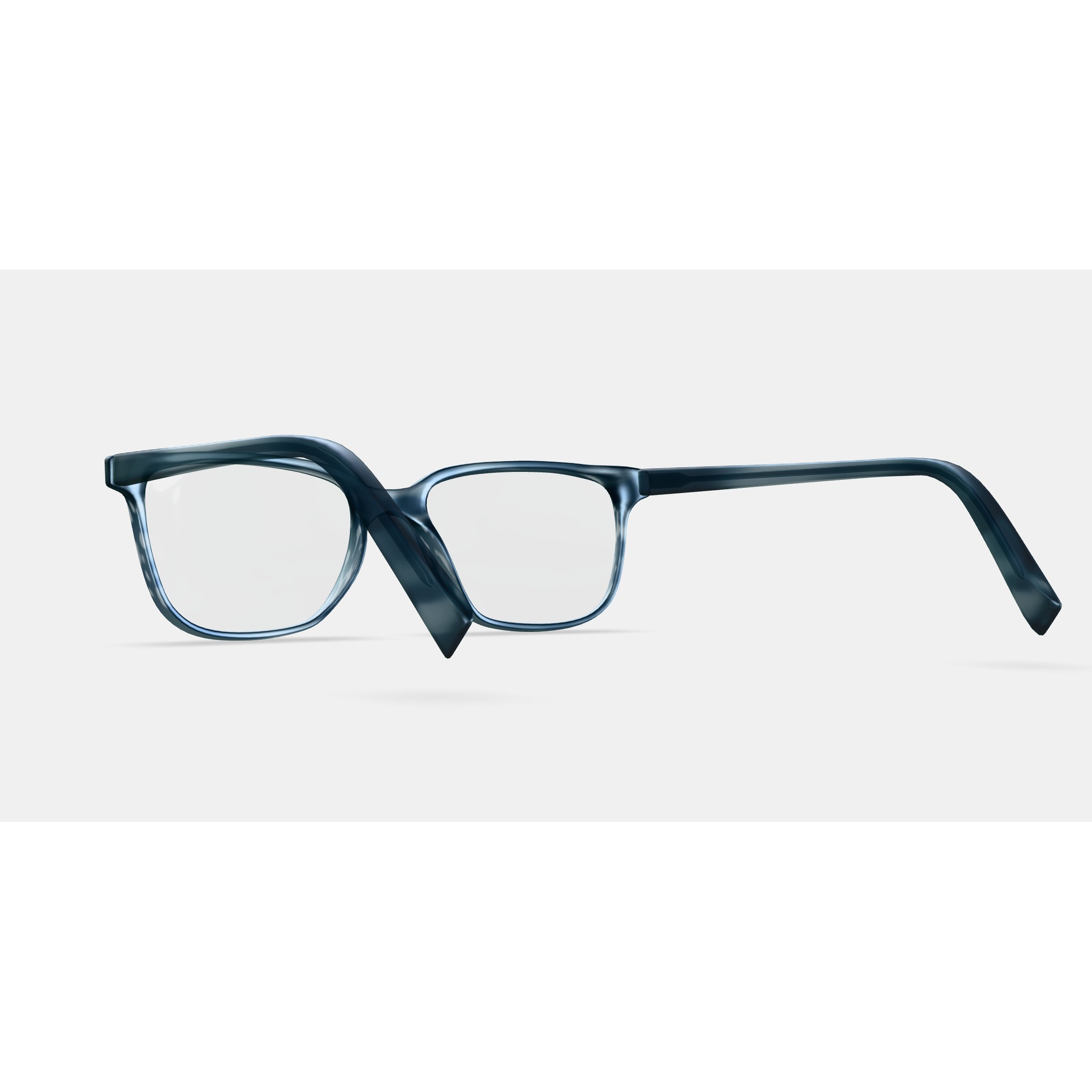 Hayden Low Bridge Fit Eyeglasses 3D Model – Stylish Striped Pacific Design - View 3