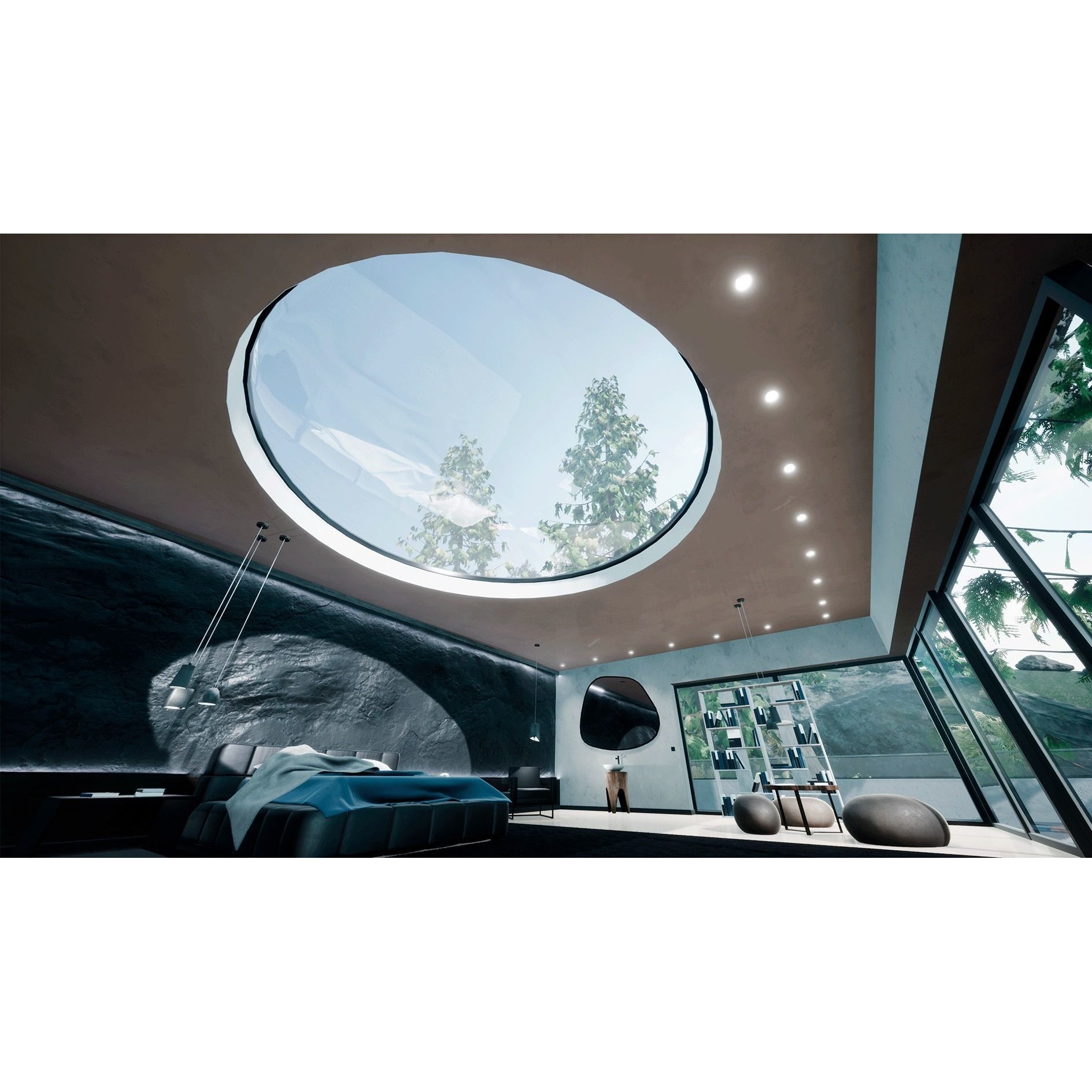 Modern House 3D Model – Game Ready Interior with PBR Textures, FBX - View 8