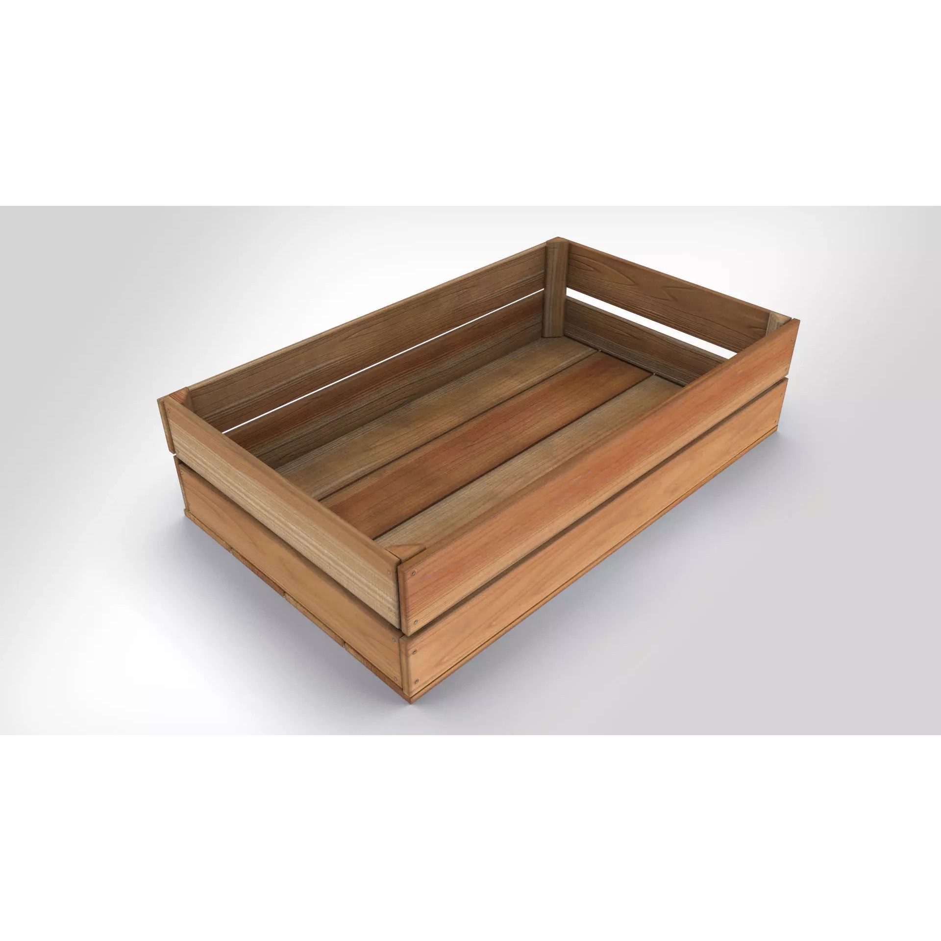 Wooden Crate 3D Model – Low Poly PBR Game Asset, FBX - View 2