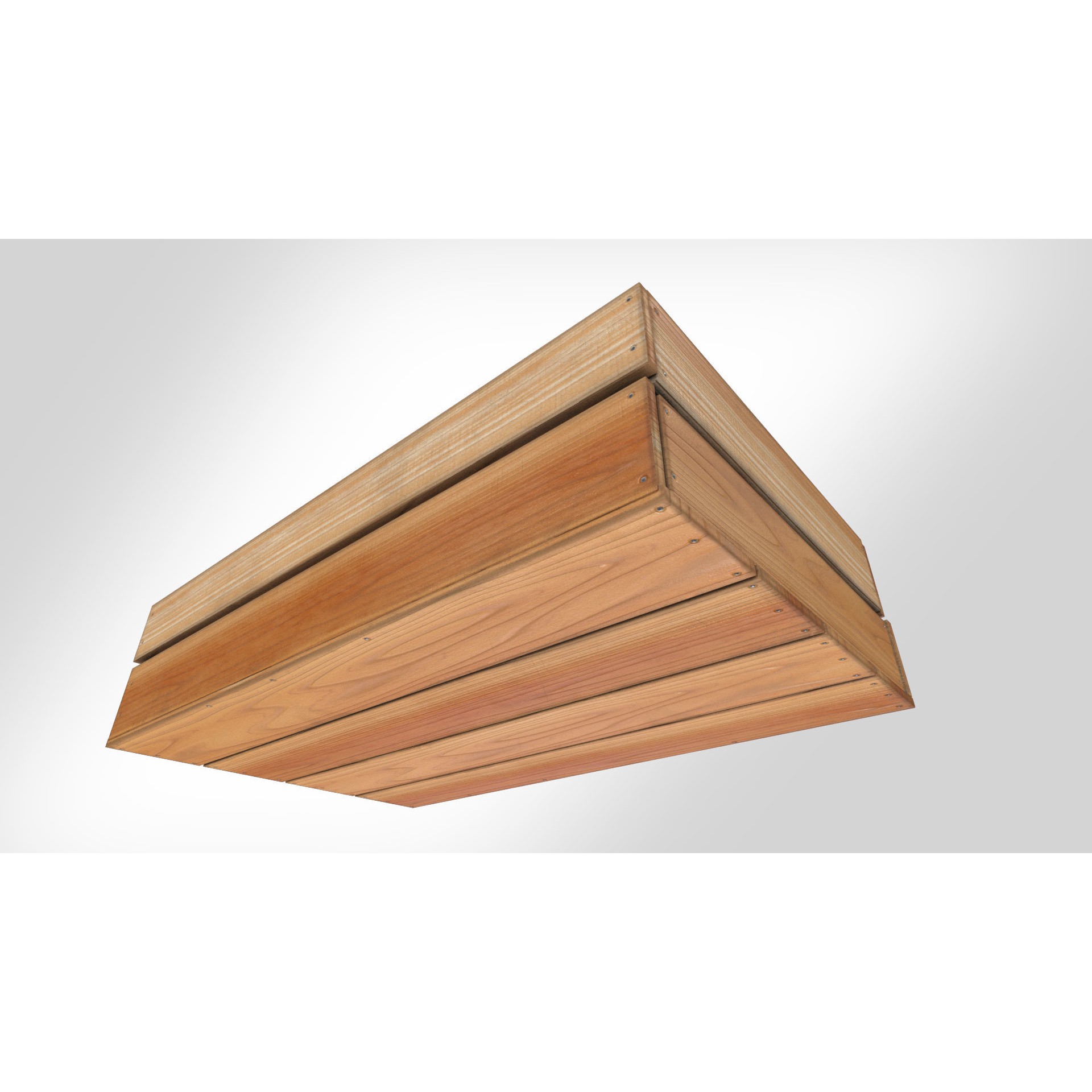 Wooden Crate 3D Model – Low Poly PBR Game Asset, FBX - View 4