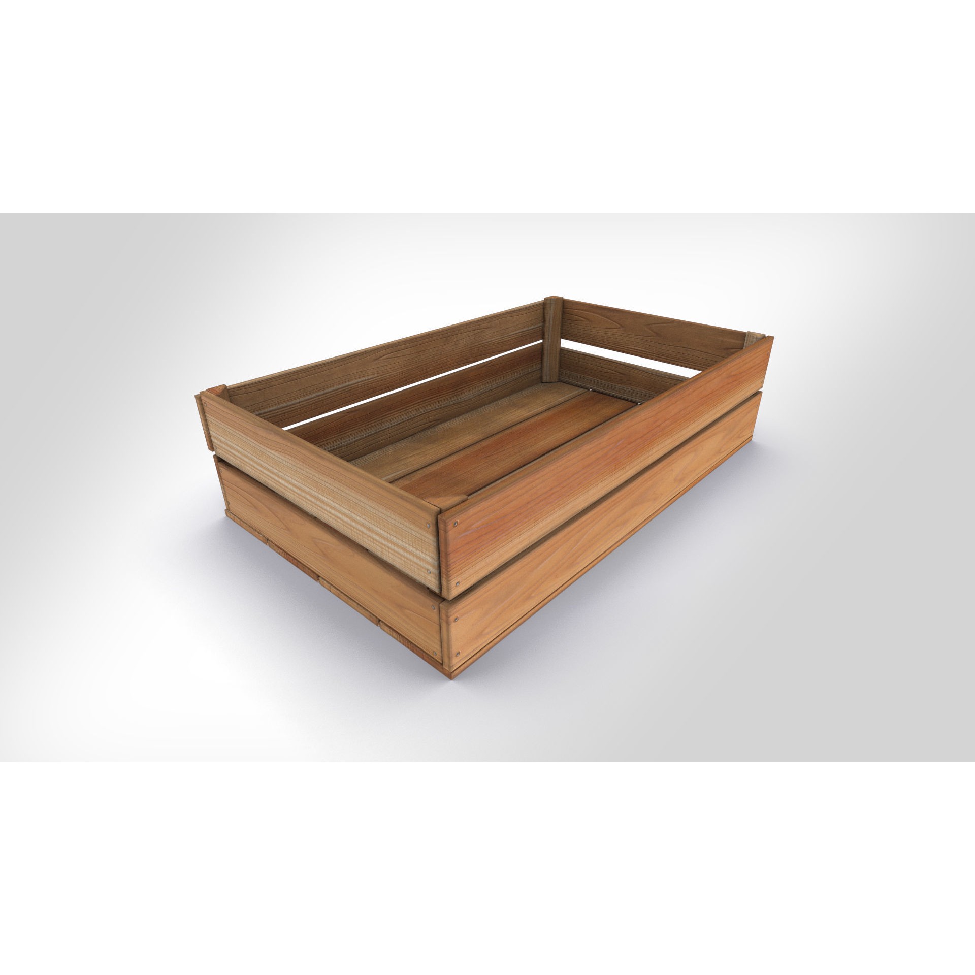 Wooden Crate 3D Model – Low Poly PBR Game Asset, FBX - View 8