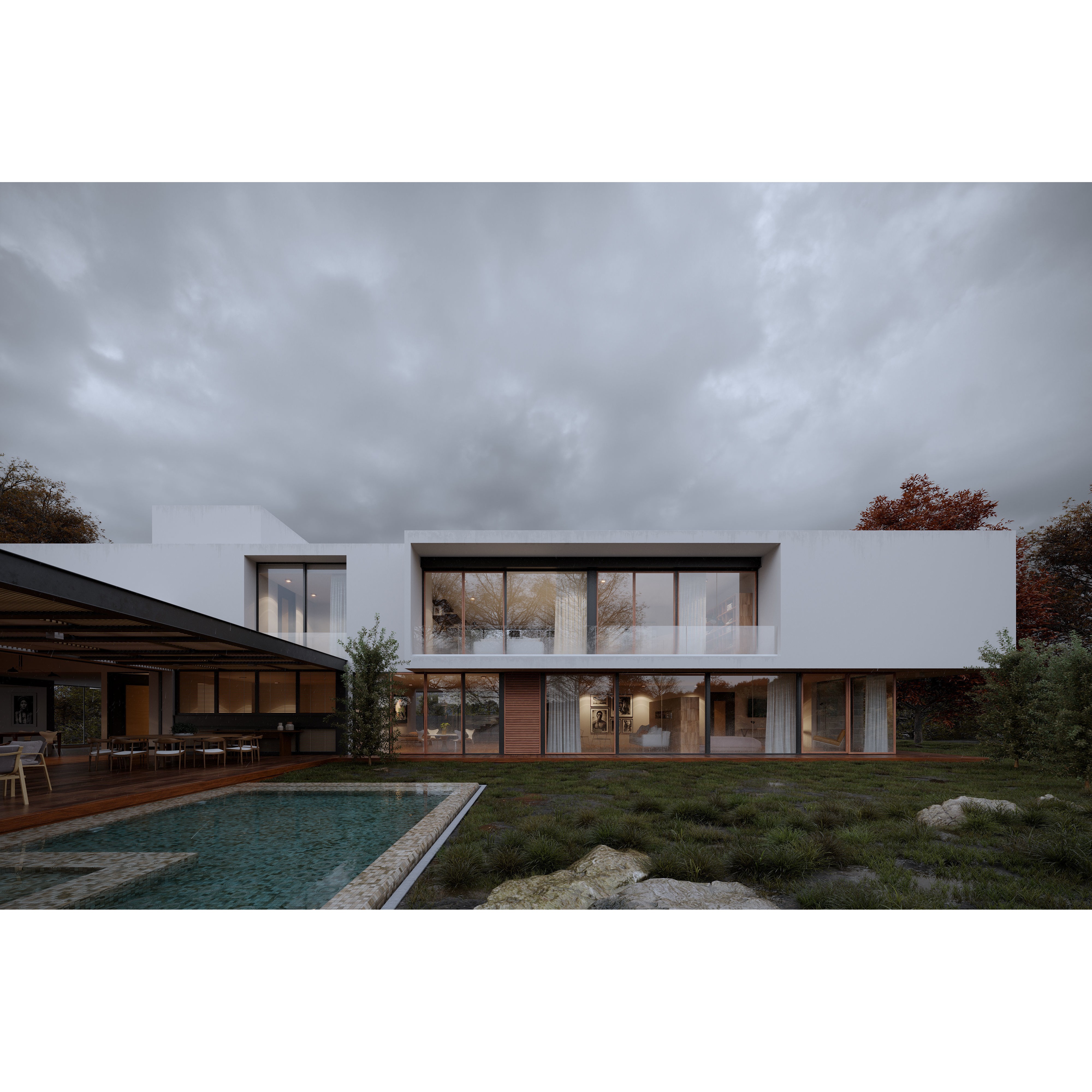Casa GP Exterior Scene 3D Model – Modern Architectural Design, Cinema 4D & 3DS MAX - View 5