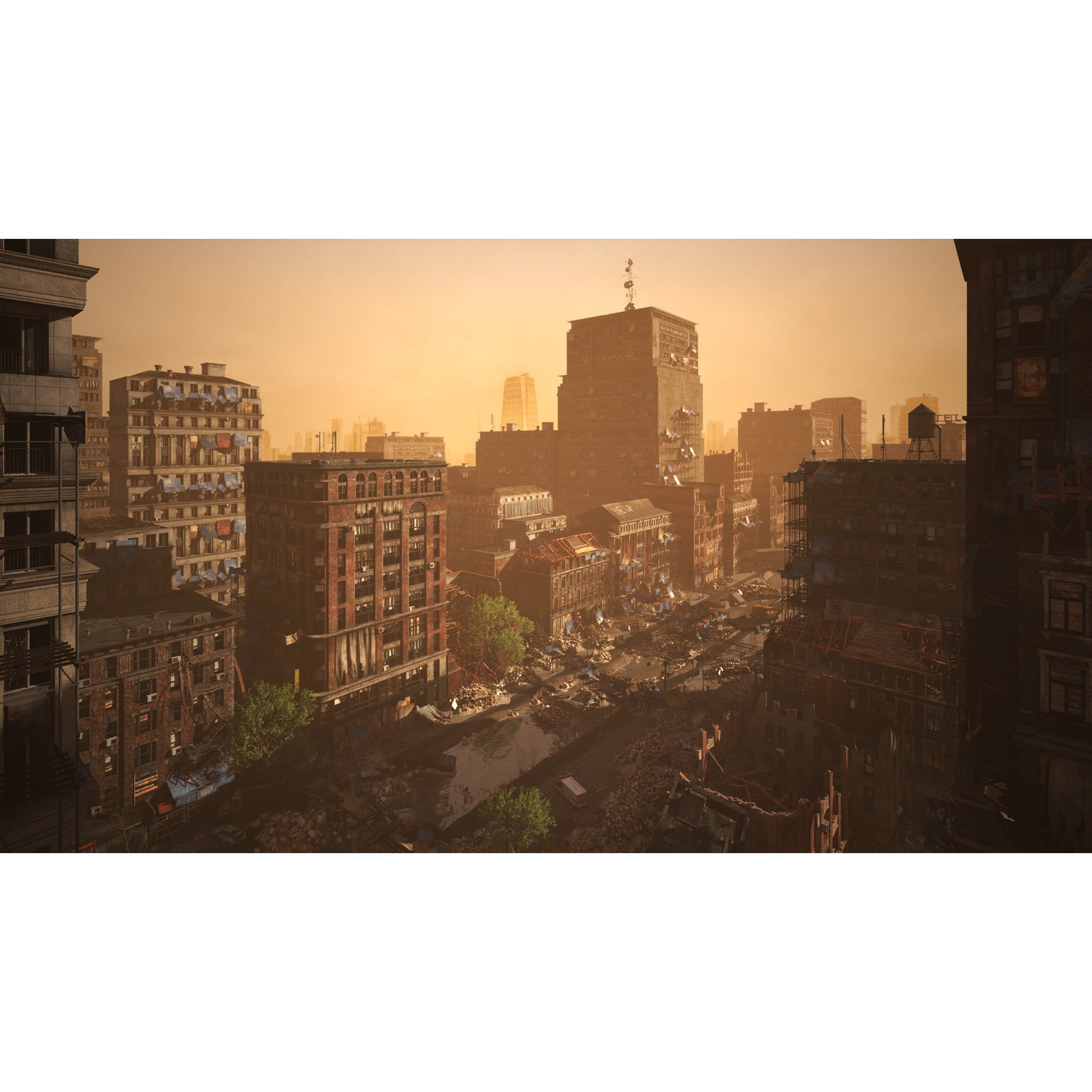 Post Apocalyptic Buildings 3D Model – High Quality PBR Textures, FBX - View 3