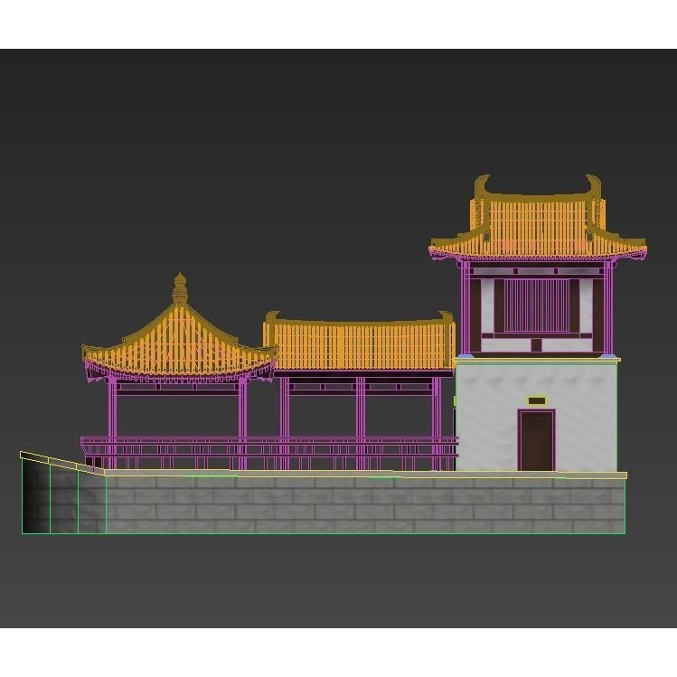 Ancient Chinese Architecture 3D Model – Detailed Palatial Structures, FBX, OBJ - View 14