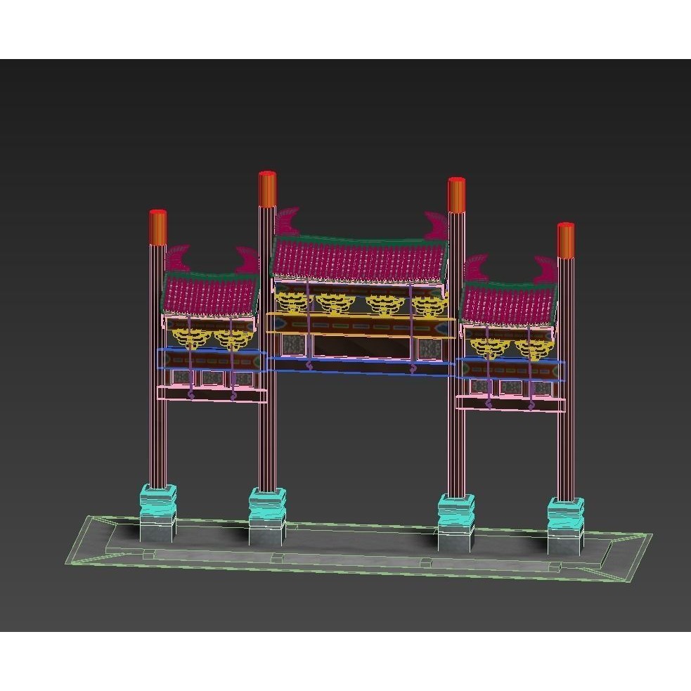 Ancient Chinese Architecture 3D Model – Detailed Palatial Structures, FBX, OBJ - View 15