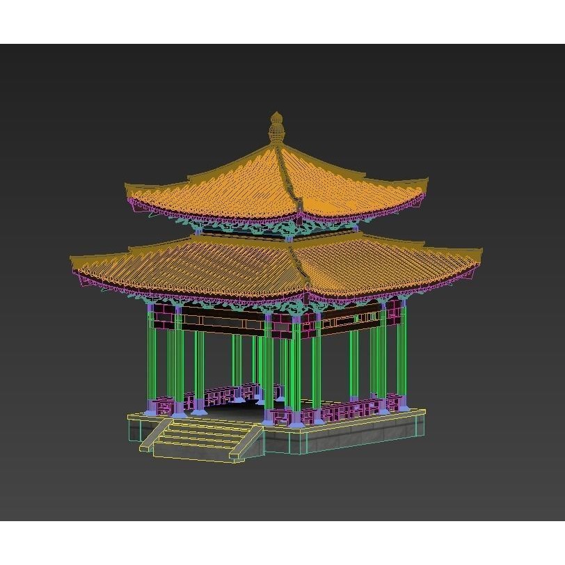 Ancient Chinese Architecture 3D Model – Detailed Palatial Structures, FBX, OBJ - View 18