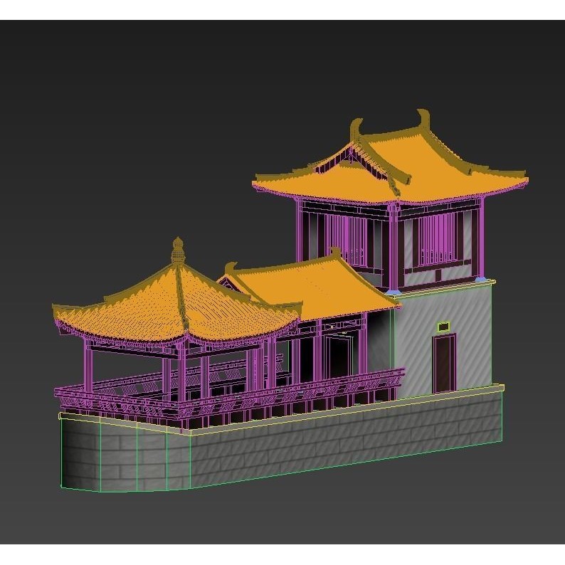 Ancient Chinese Architecture 3D Model – Detailed Palatial Structures, FBX, OBJ - View 20