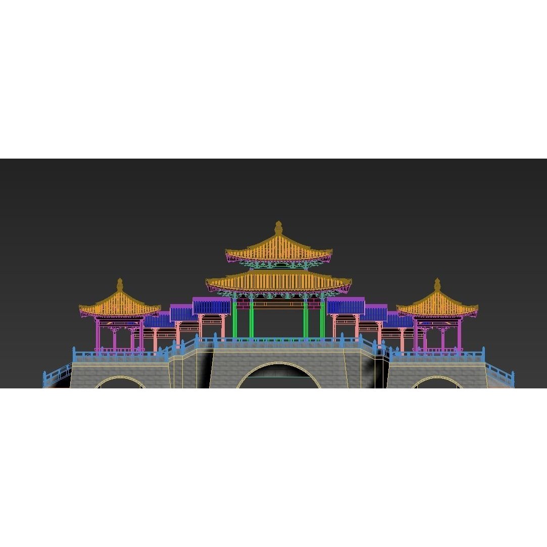 Ancient Chinese Architecture 3D Model – Detailed Palatial Structures, FBX, OBJ - View 21