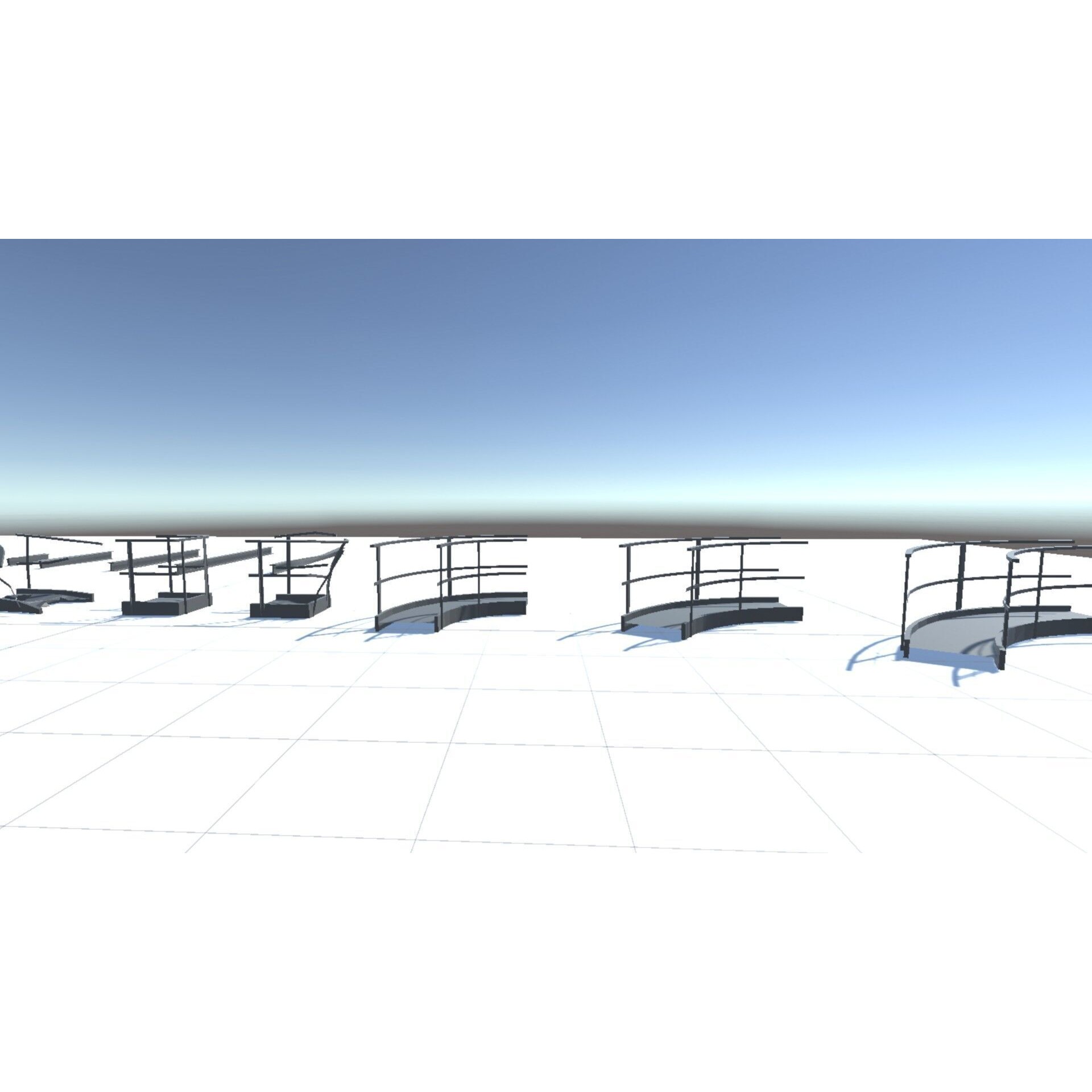 Low Stairs 3D Model – Low Poly Industrial Fixture with PBR Textures - View 10