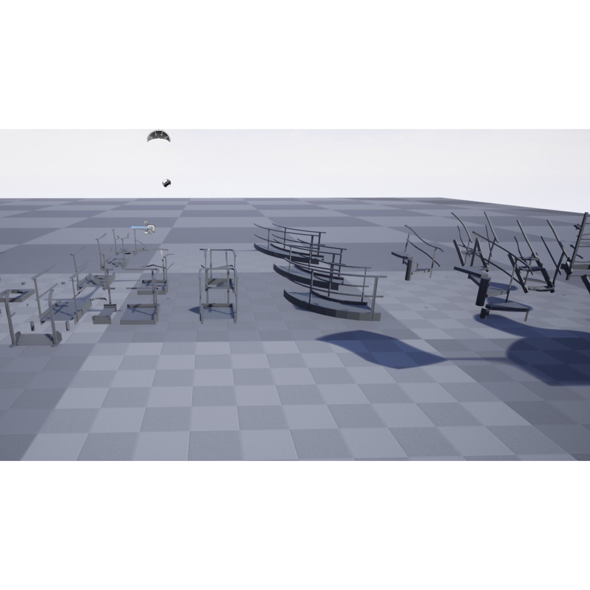 Low Stairs 3D Model – Low Poly Industrial Fixture with PBR Textures - View 11