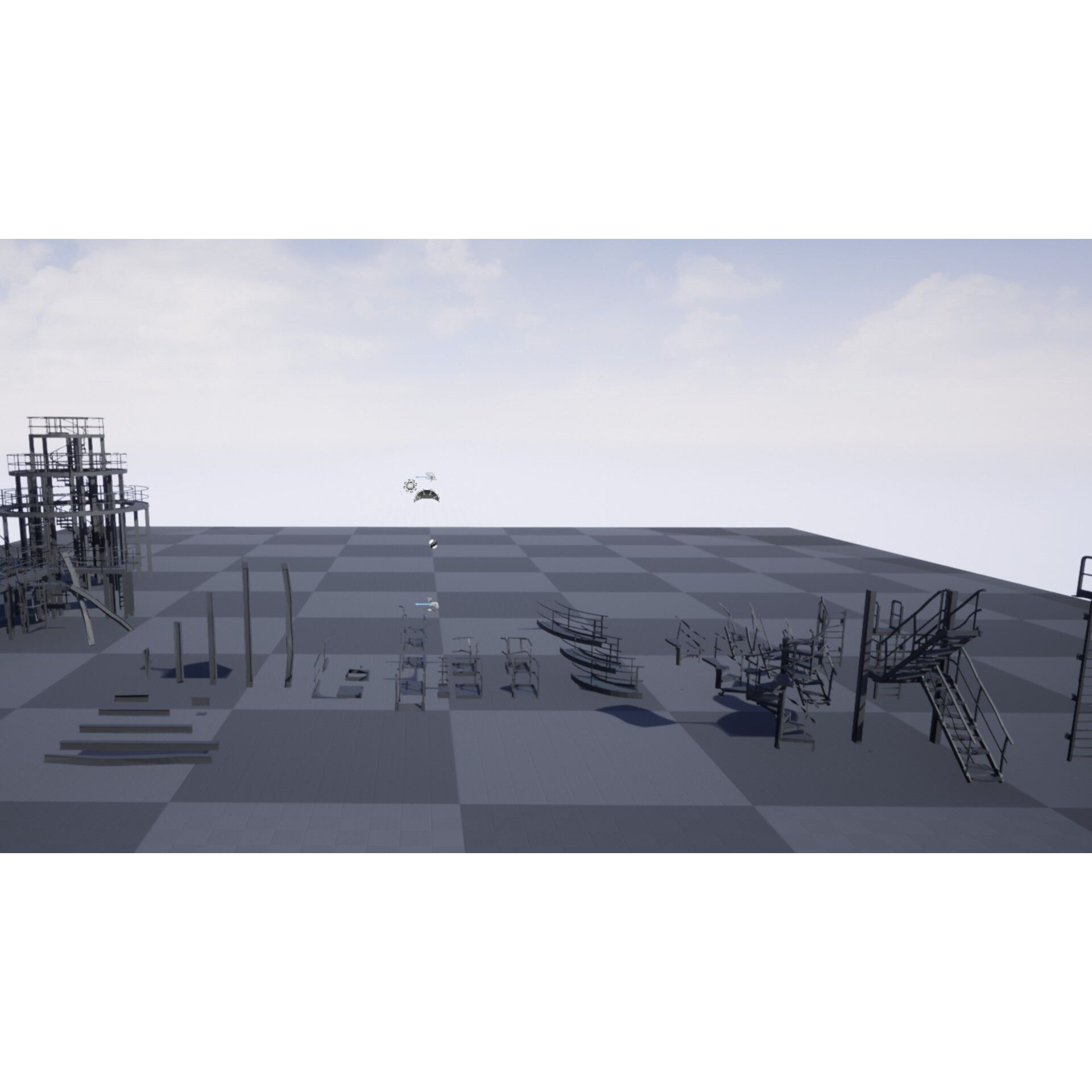 Low Stairs 3D Model – Low Poly Industrial Fixture with PBR Textures - View 13