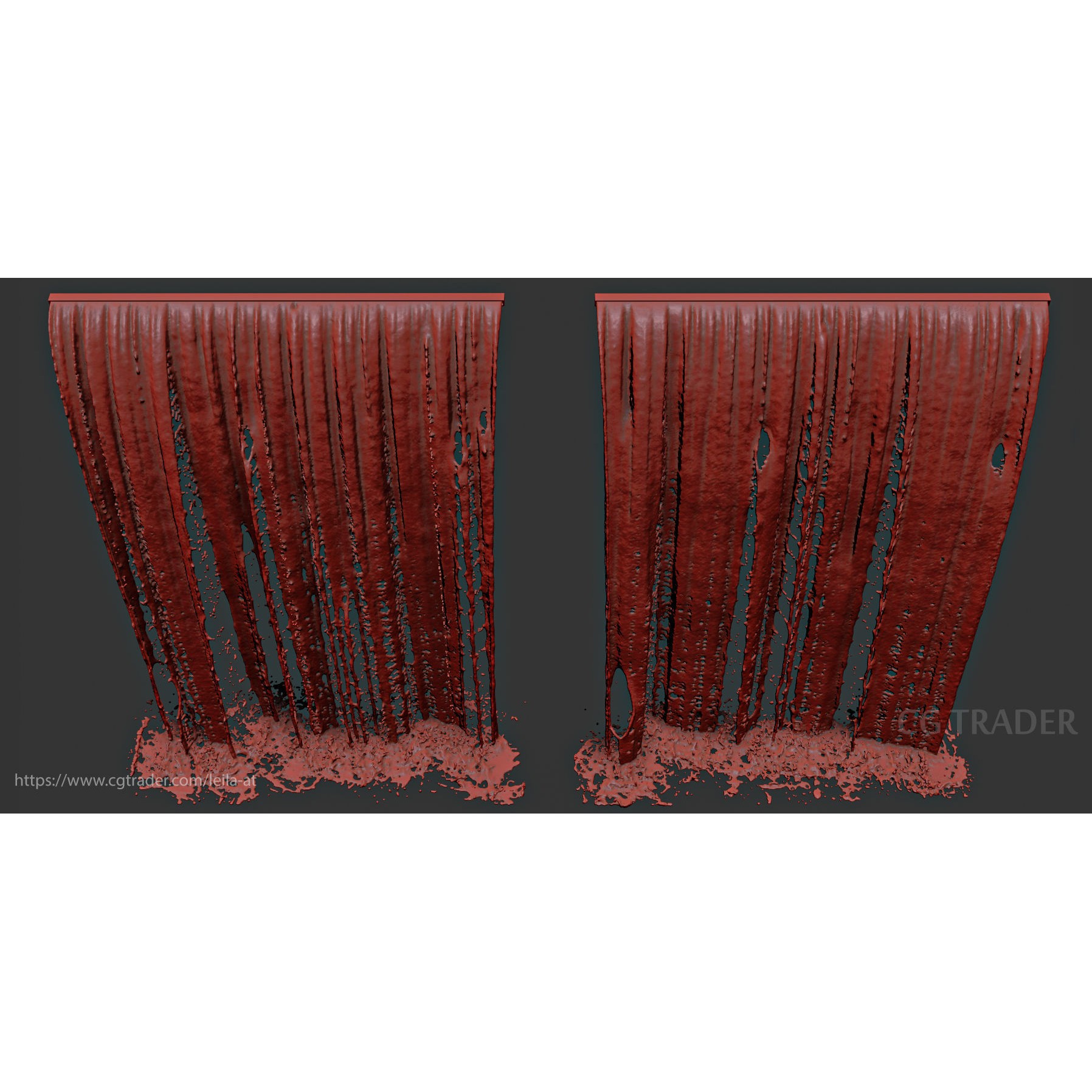 Wall Fountains 3D Model – High Poly Outdoor Water Feature, FBX, OBJ