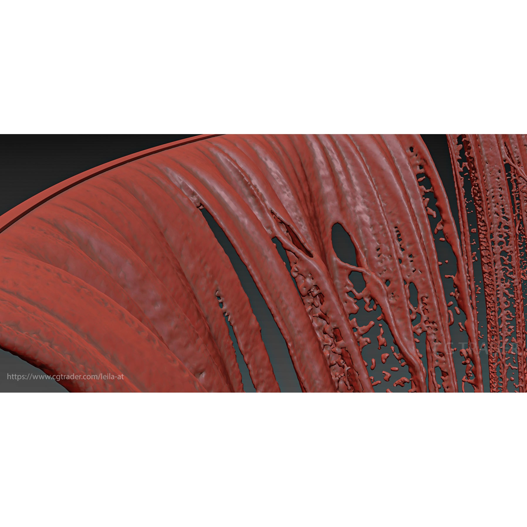 Wall Fountains 3D Model – High Poly Outdoor Water Feature, FBX, OBJ - View 11