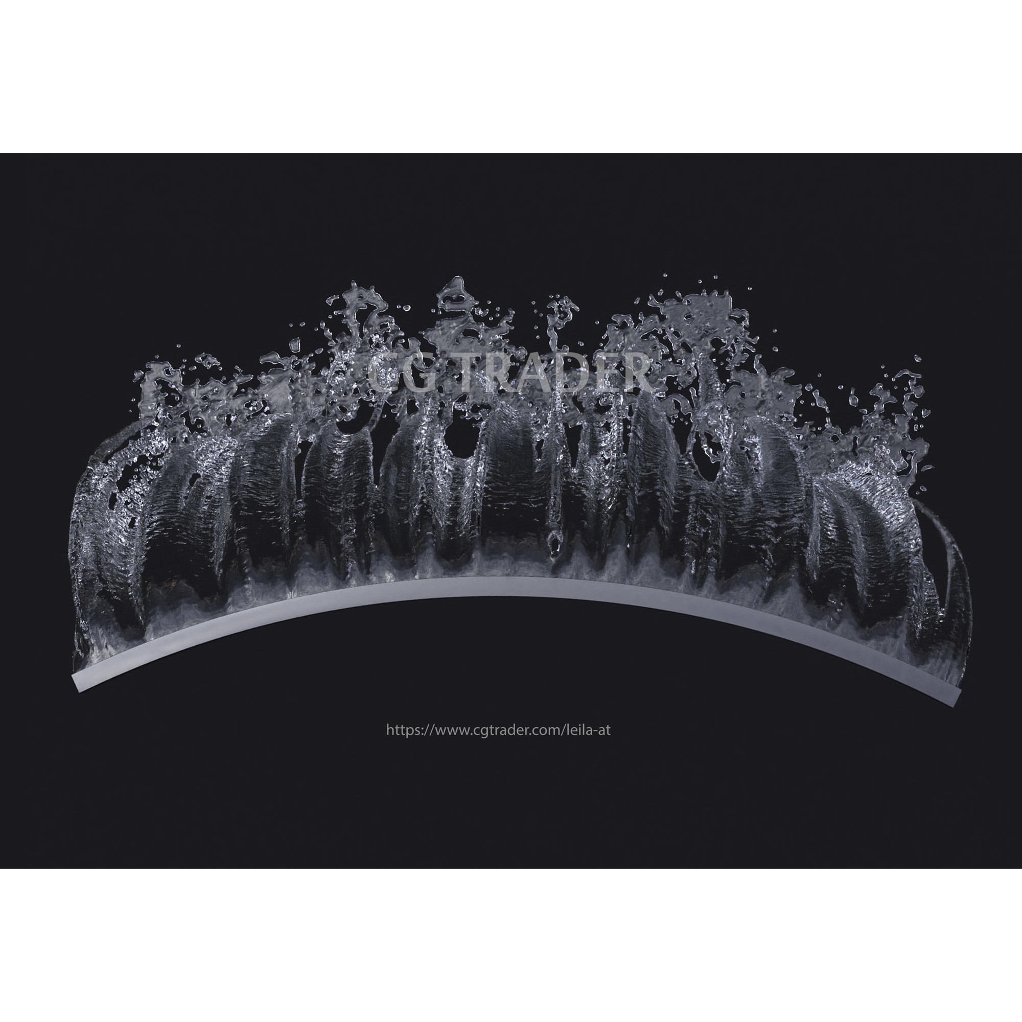 Wall Fountains 3D Model – High Poly Outdoor Water Feature, FBX, OBJ - View 4