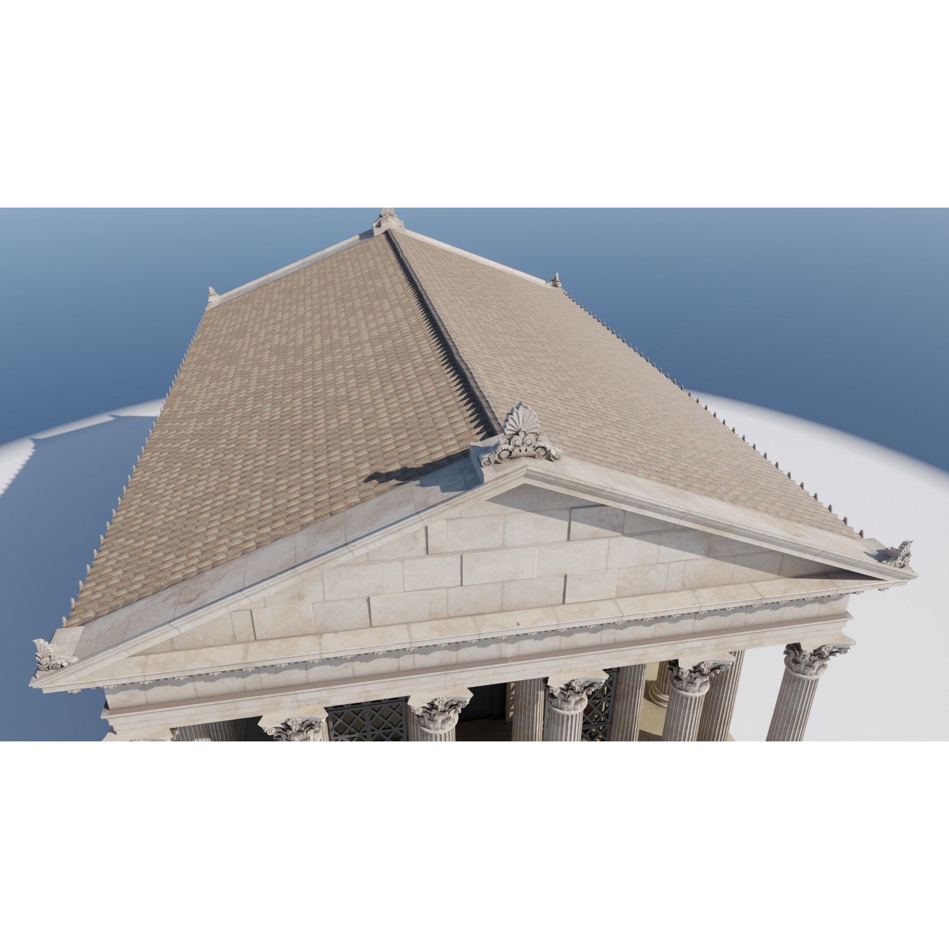 Ancient Greece Temple - Low-Poly Game-Ready 3D Model - View 10