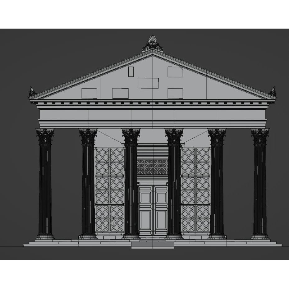 Ancient Greece Temple - Low-Poly Game-Ready 3D Model - View 13