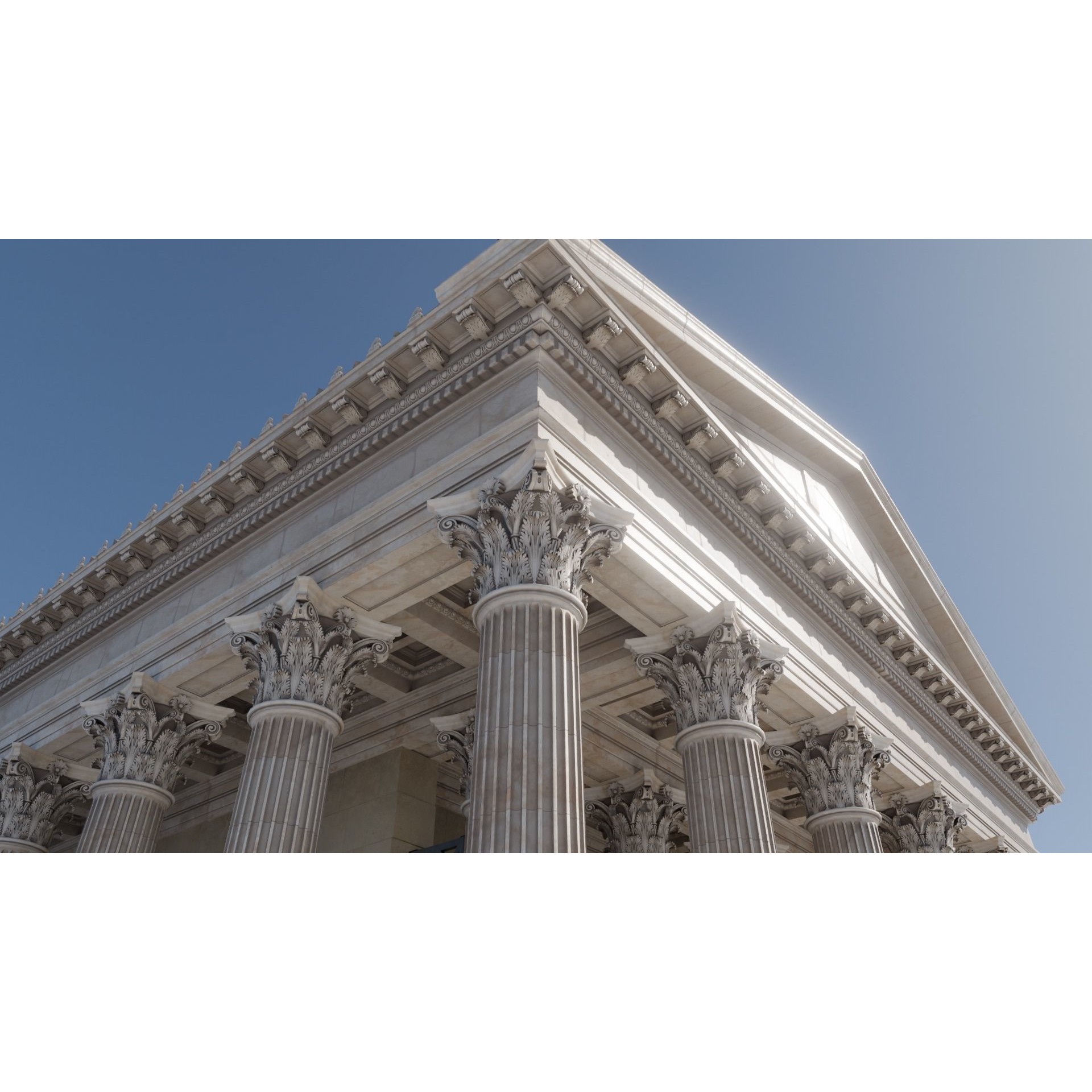 Ancient Greece Temple - Low-Poly Game-Ready 3D Model - View 3