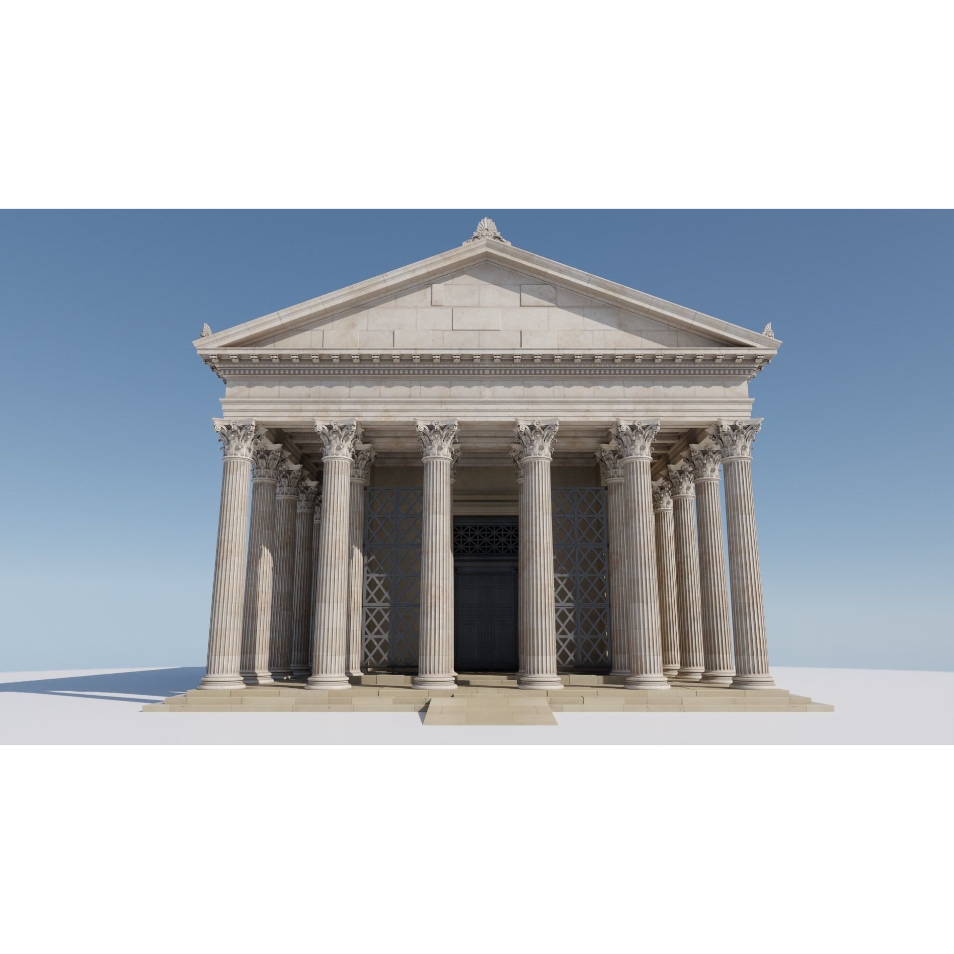 Ancient Greece Temple - Low-Poly Game-Ready 3D Model - View 5