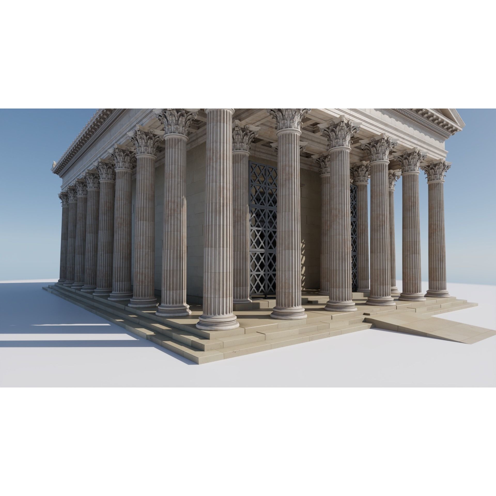 Ancient Greece Temple - Low-Poly Game-Ready 3D Model - View 6