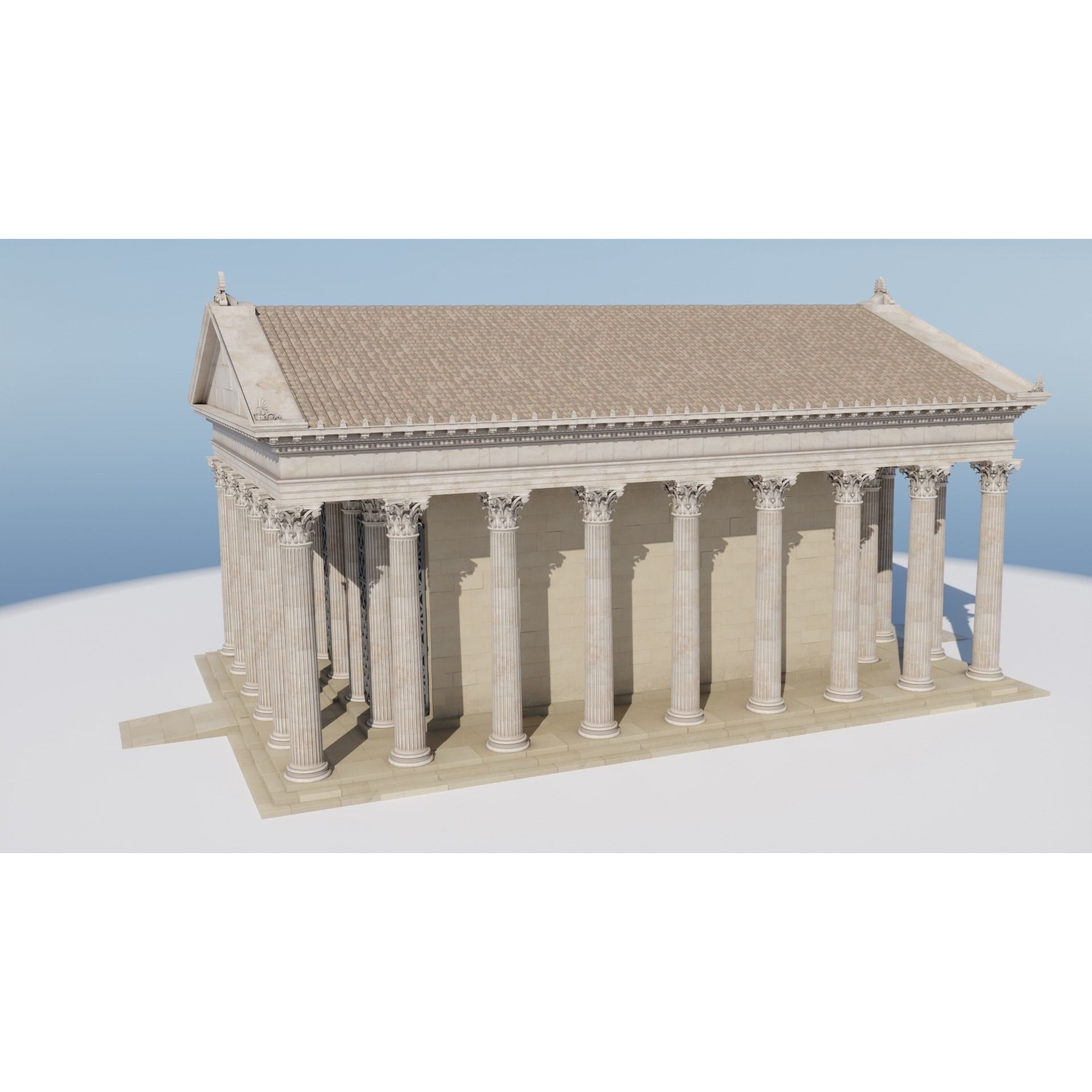 Ancient Greece Temple - Low-Poly Game-Ready 3D Model - View 7