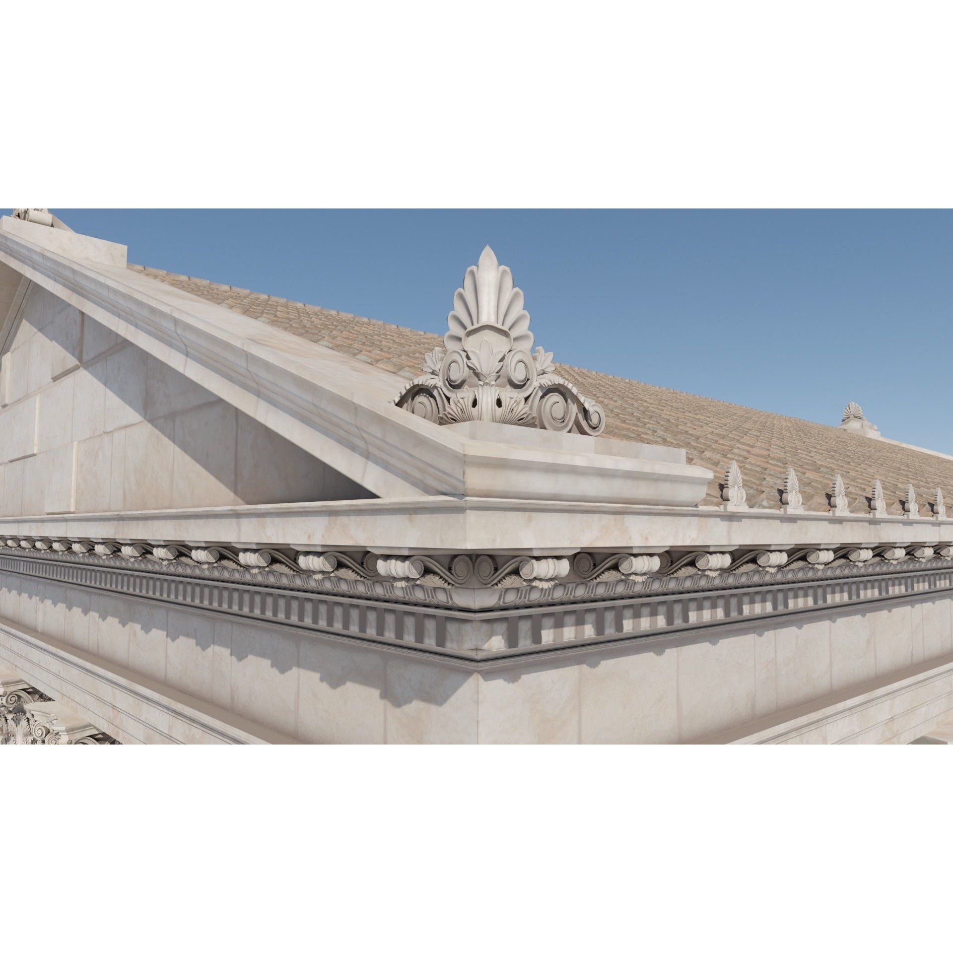 Ancient Greece Temple - Low-Poly Game-Ready 3D Model - View 9