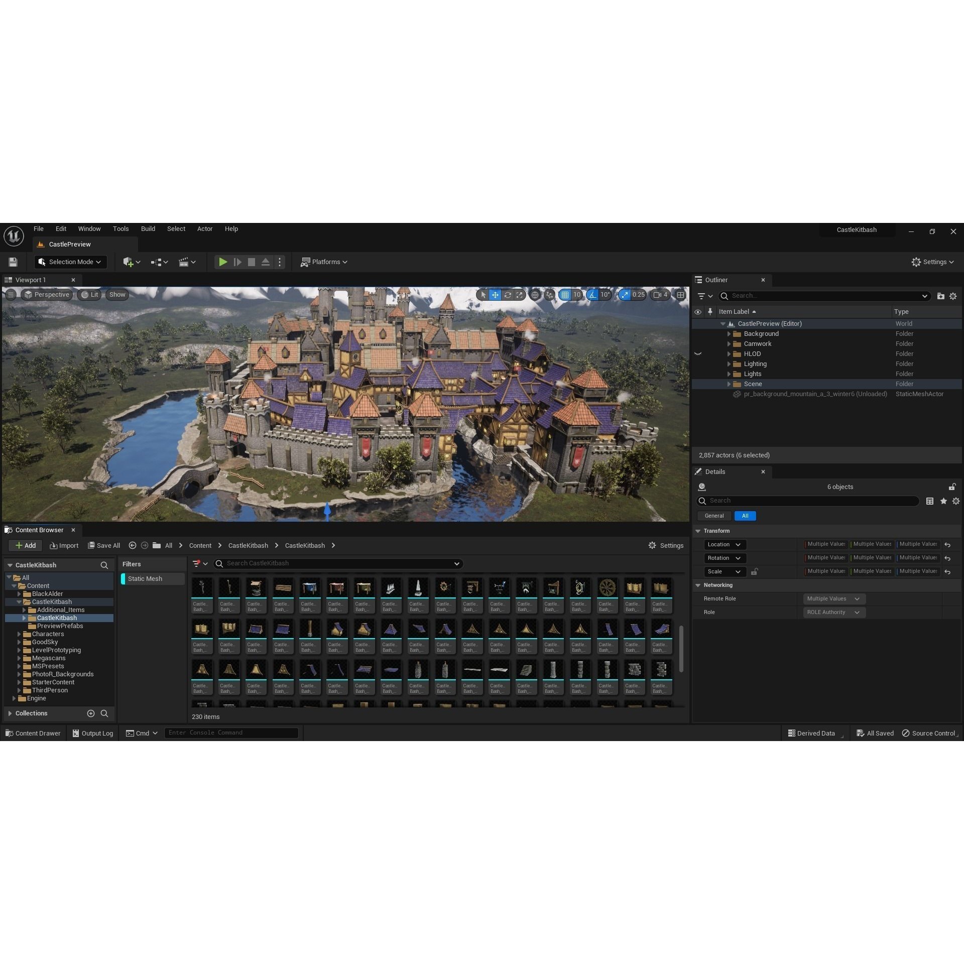 Medieval Castles & Towns 3D Model – Modular Kitbash Pack for Blender & UE5 - View 18