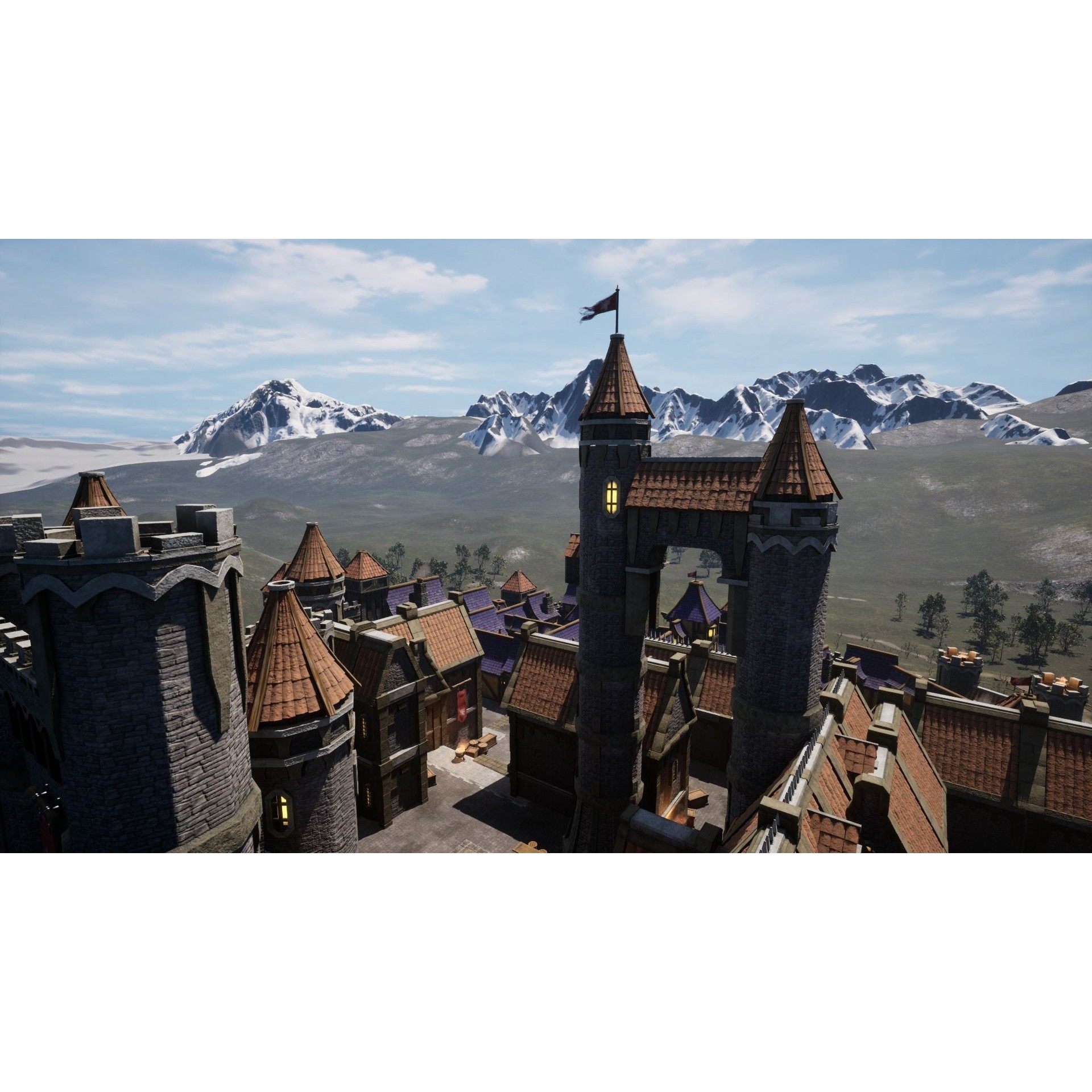 Medieval Castles & Towns 3D Model – Modular Kitbash Pack for Blender & UE5 - View 21