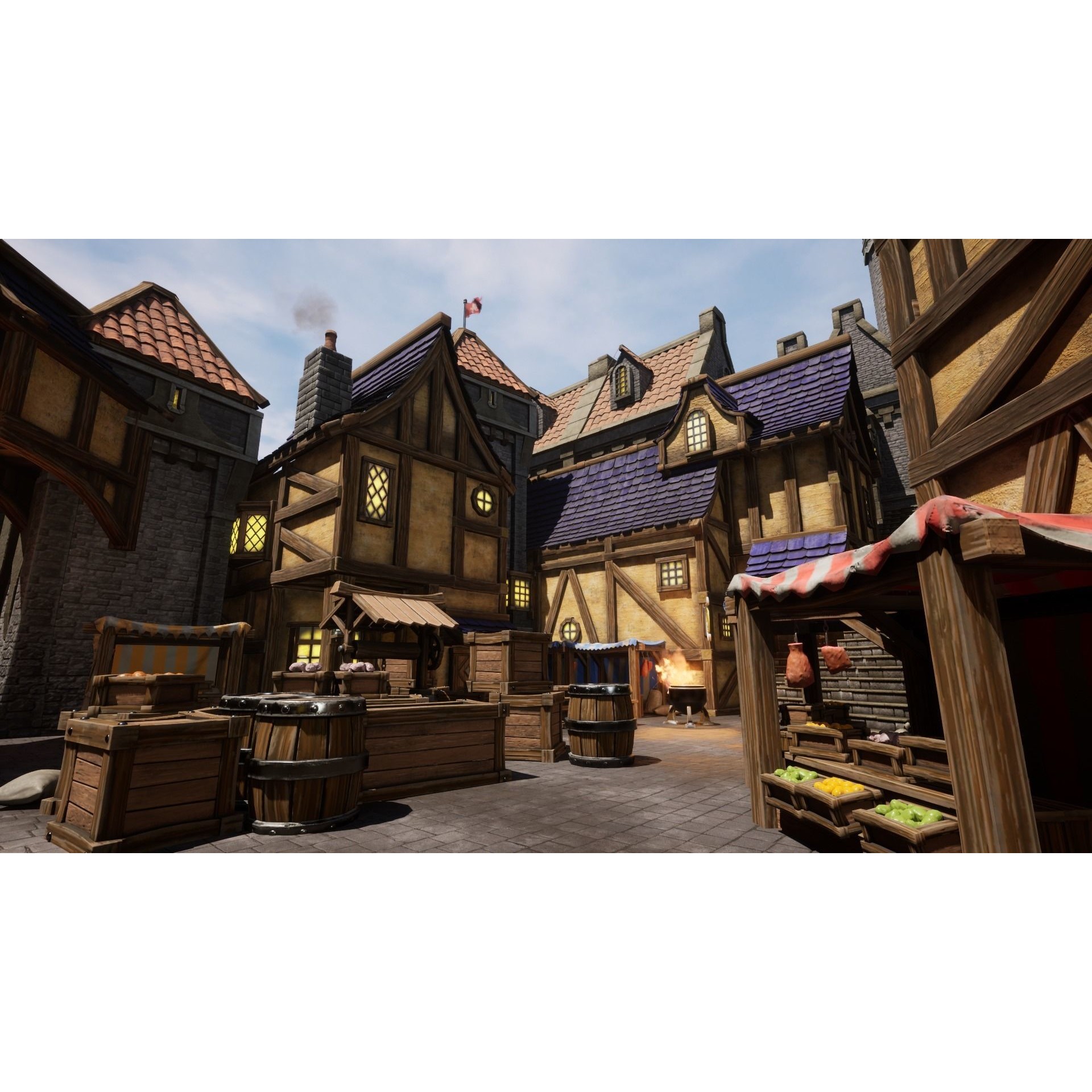 Medieval Castles & Towns 3D Model – Modular Kitbash Pack for Blender & UE5 - View 25