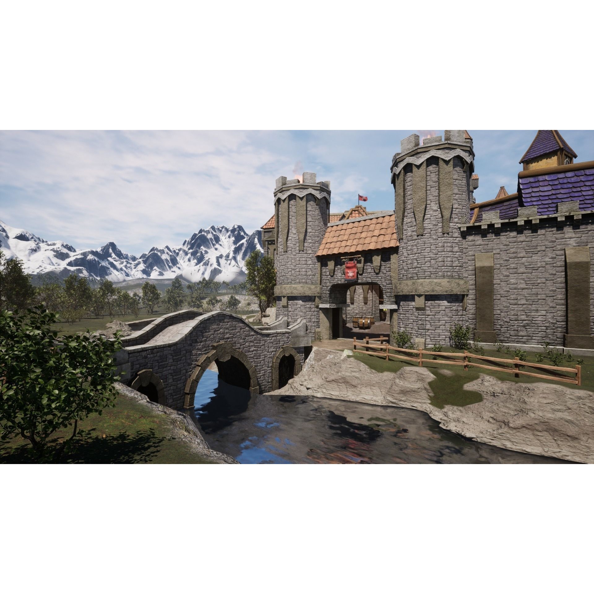 Medieval Castles & Towns 3D Model – Modular Kitbash Pack for Blender & UE5 - View 26