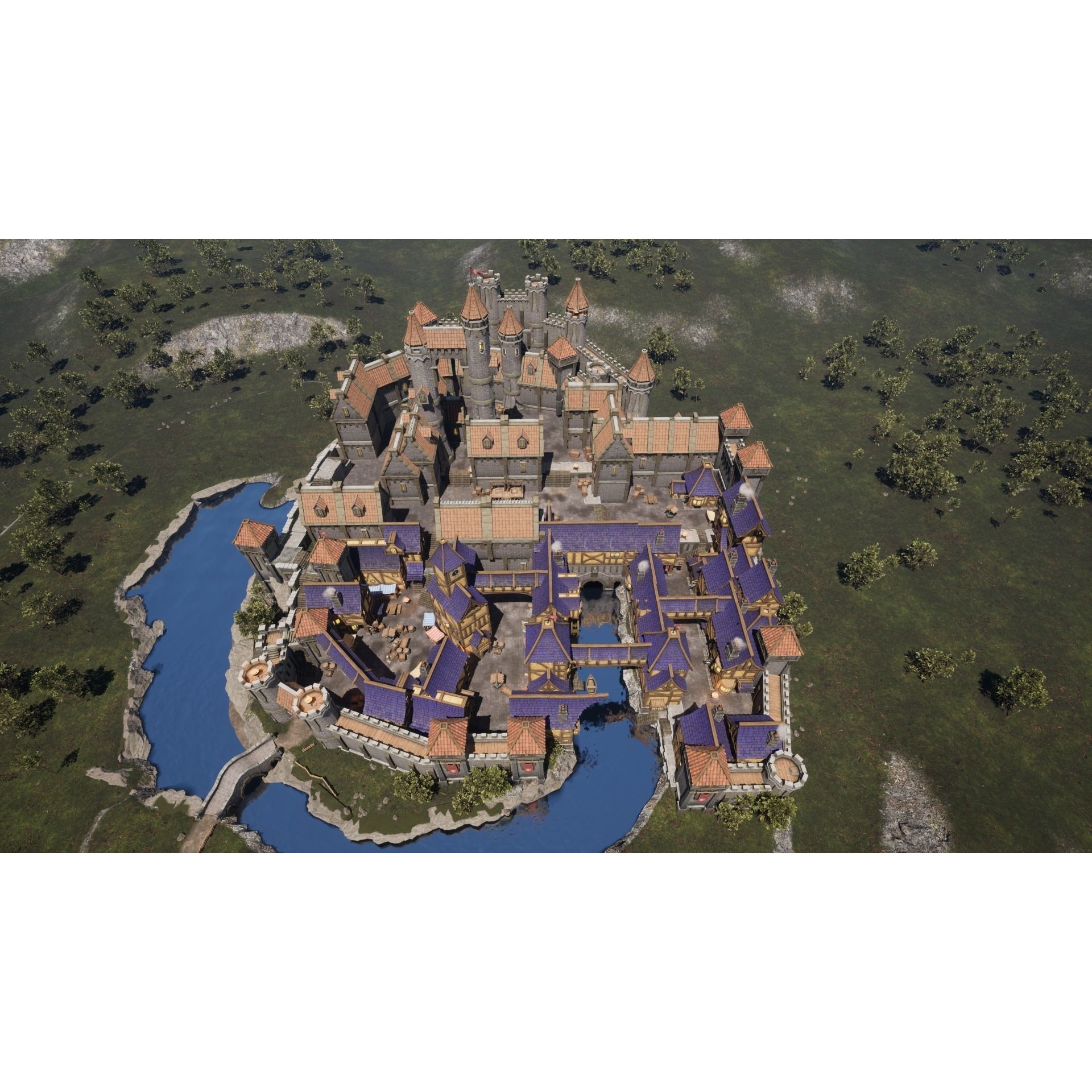 Medieval Castles & Towns 3D Model – Modular Kitbash Pack for Blender & UE5 - View 32