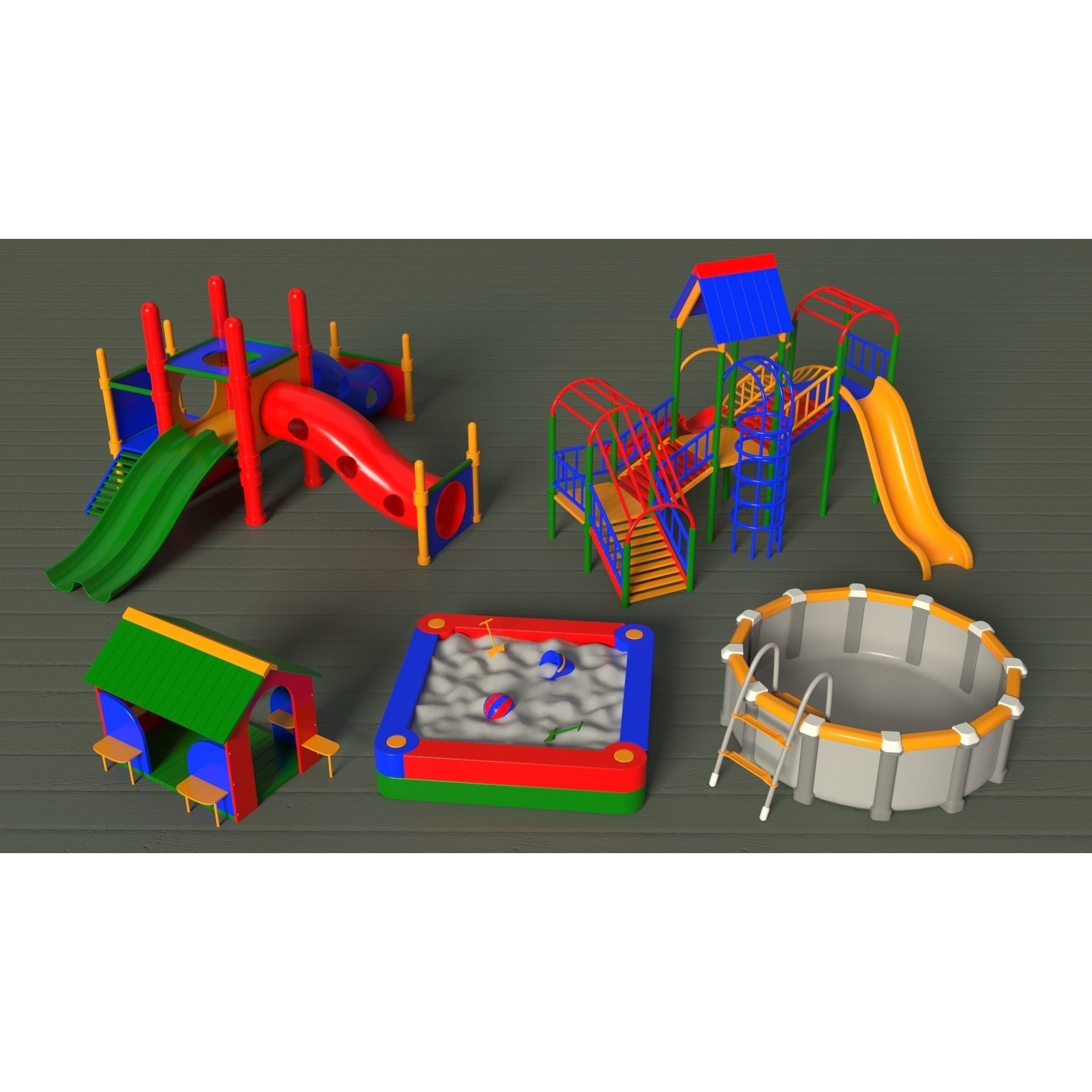 Environment Props 3D Model – Low Poly Collection of 101 Assets, FBX/OBJ - View 8