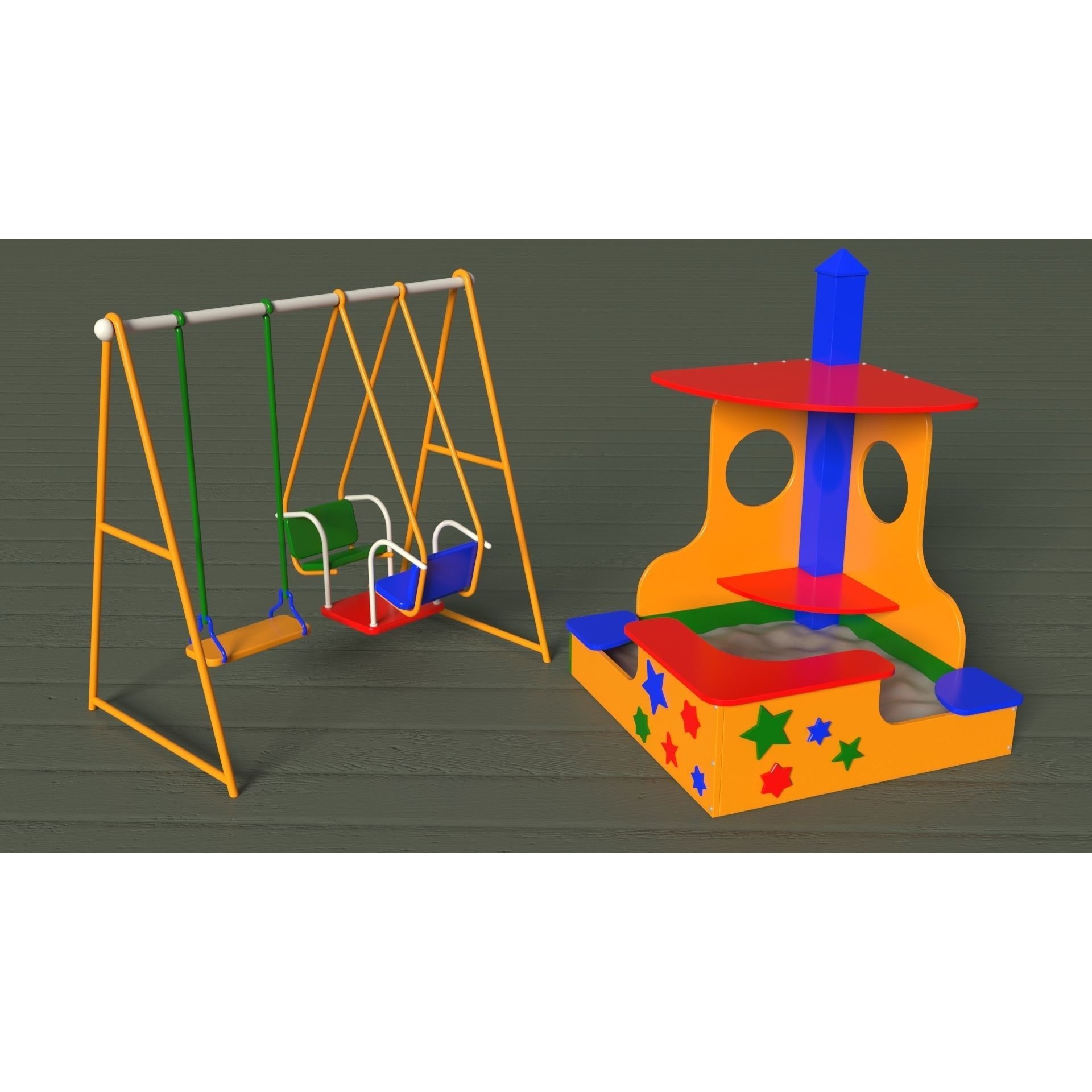 Environment Props 3D Model – Low Poly Collection of 101 Assets, FBX/OBJ - View 9