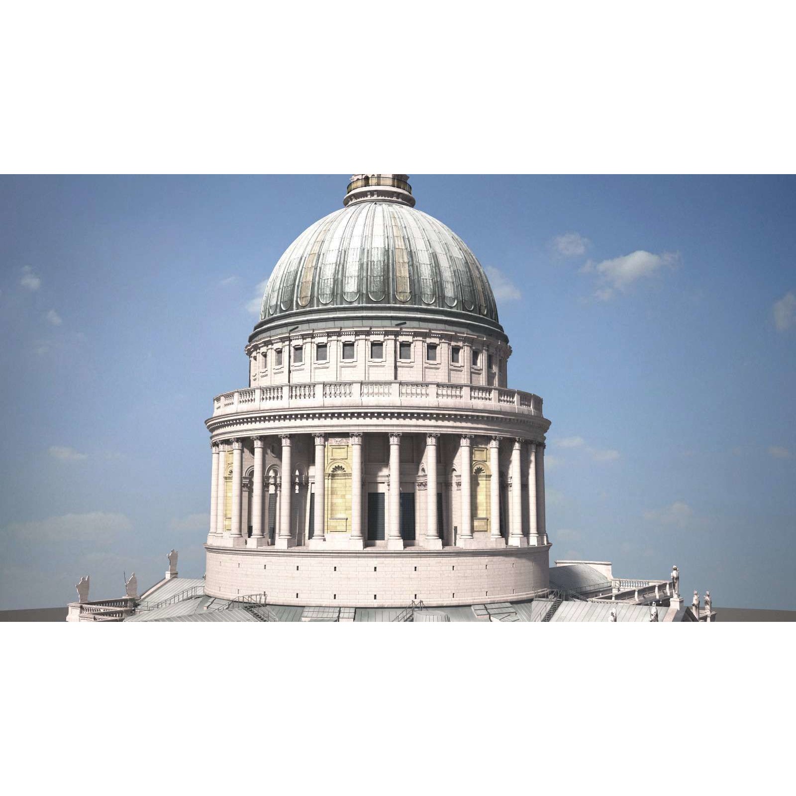 St Paul's Cathedral 3D Model – High Detail Landmark Asset, FBX, OBJ - View 13