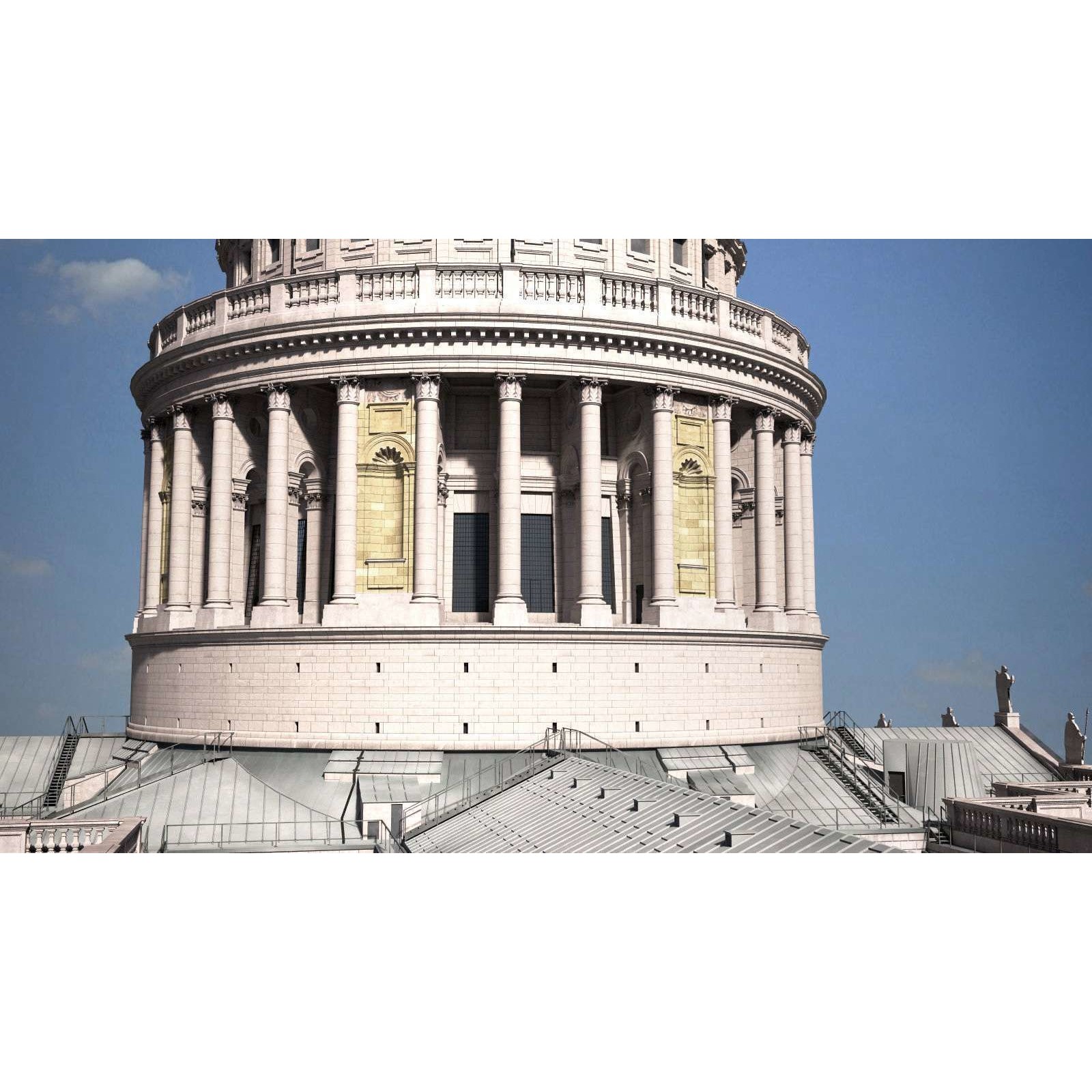 St Paul's Cathedral 3D Model – High Detail Landmark Asset, FBX, OBJ - View 14