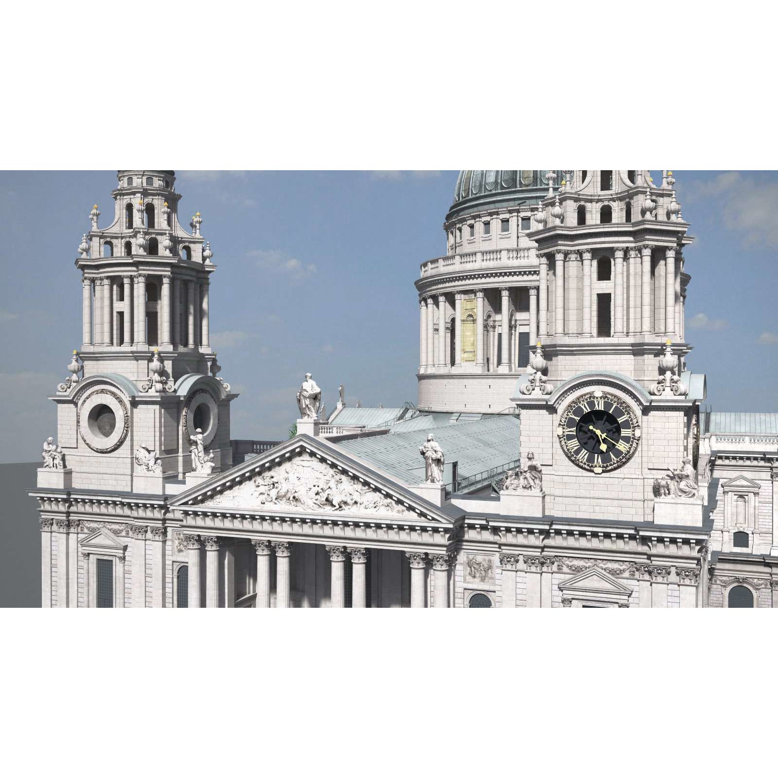 St Paul's Cathedral 3D Model – High Detail Landmark Asset, FBX, OBJ - View 16