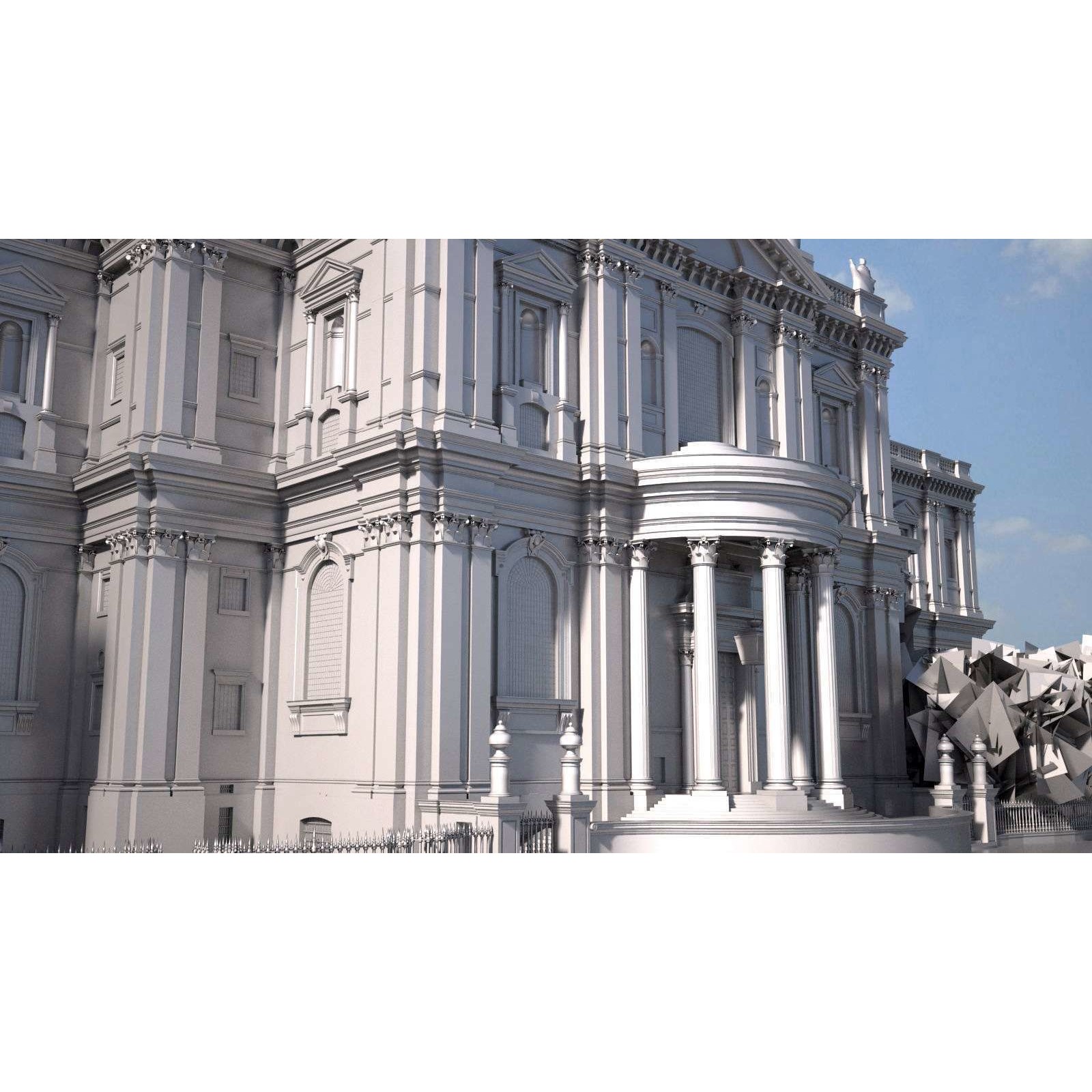 St Paul's Cathedral 3D Model – High Detail Landmark Asset, FBX, OBJ - View 20