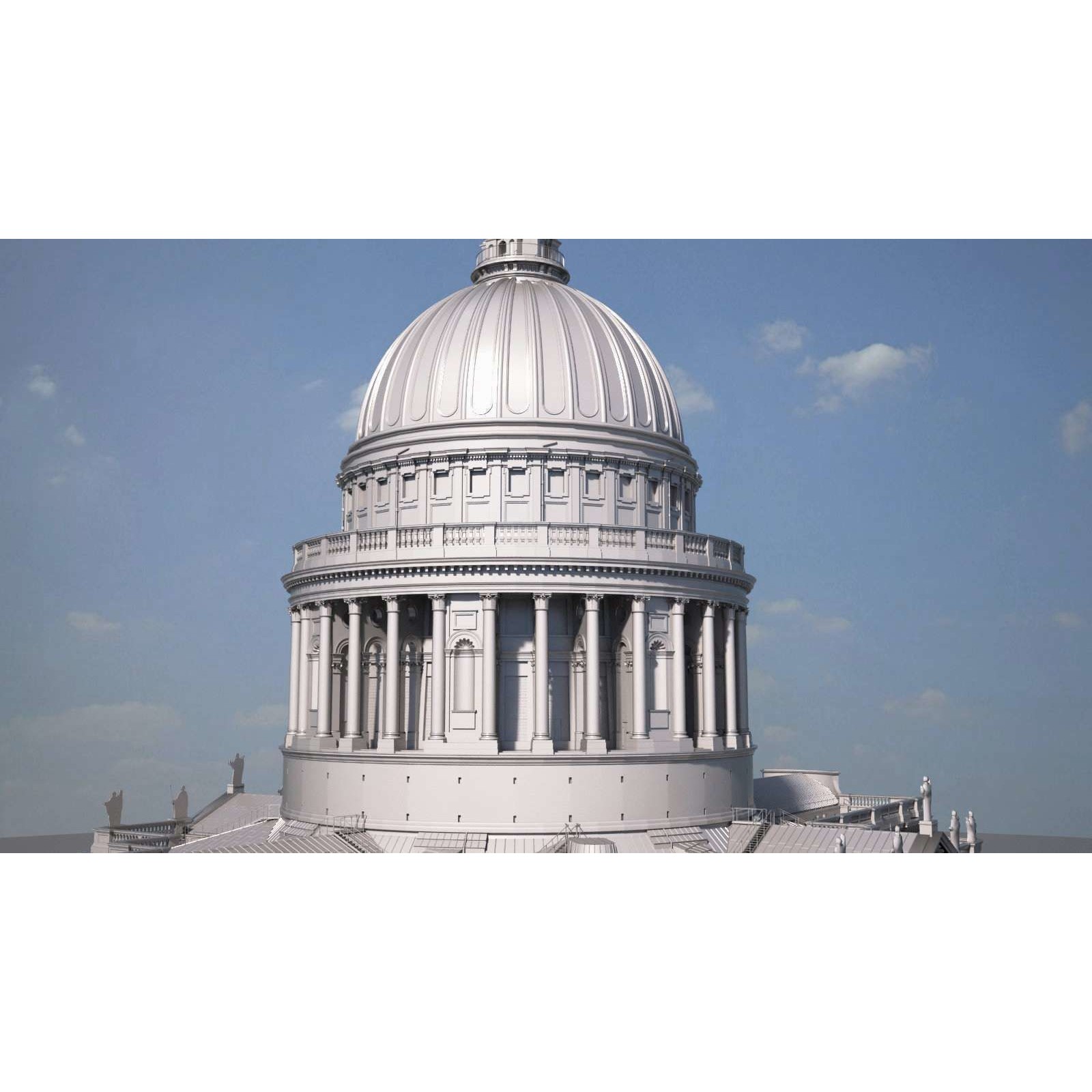 St Paul's Cathedral 3D Model – High Detail Landmark Asset, FBX, OBJ - View 21