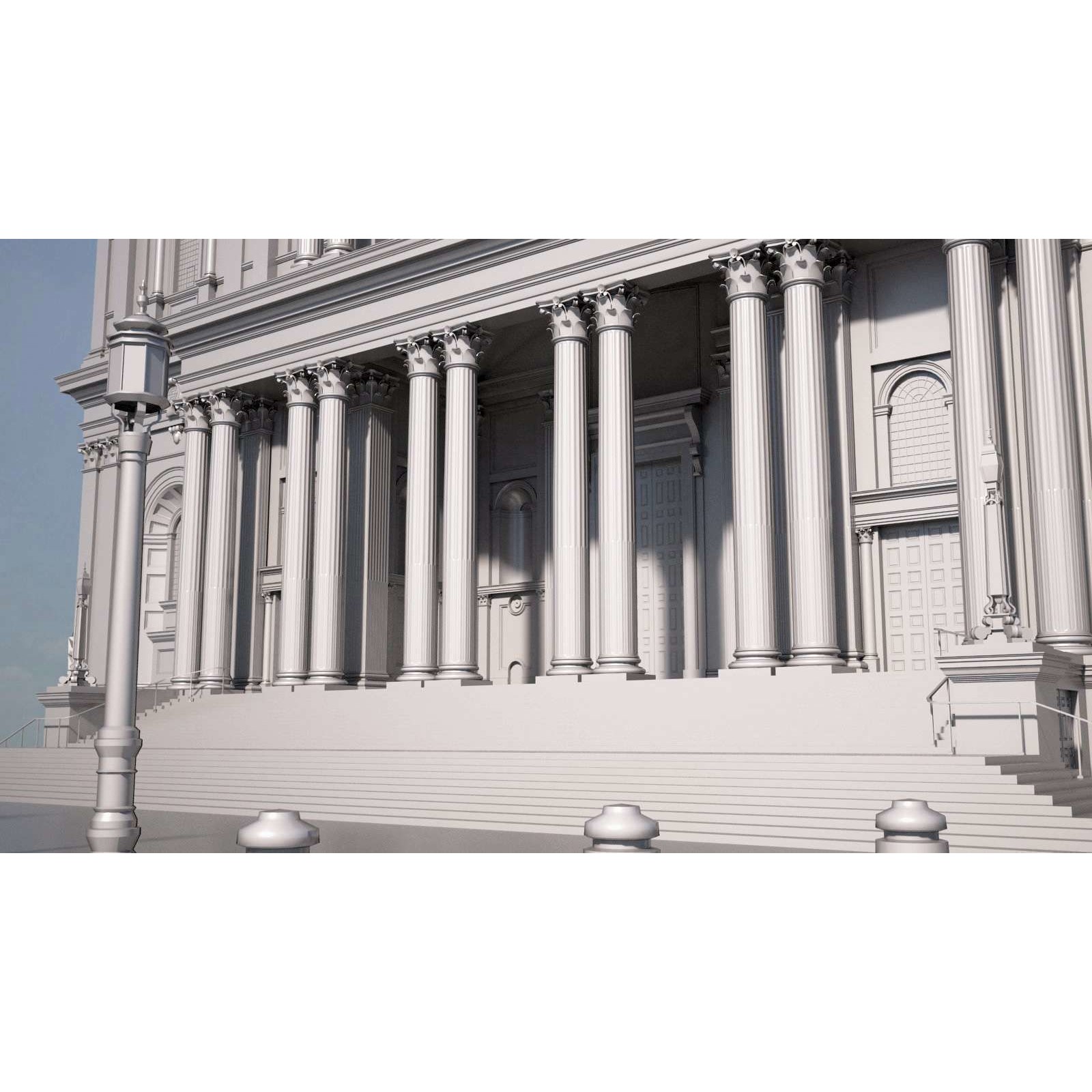 St Paul's Cathedral 3D Model – High Detail Landmark Asset, FBX, OBJ - View 22