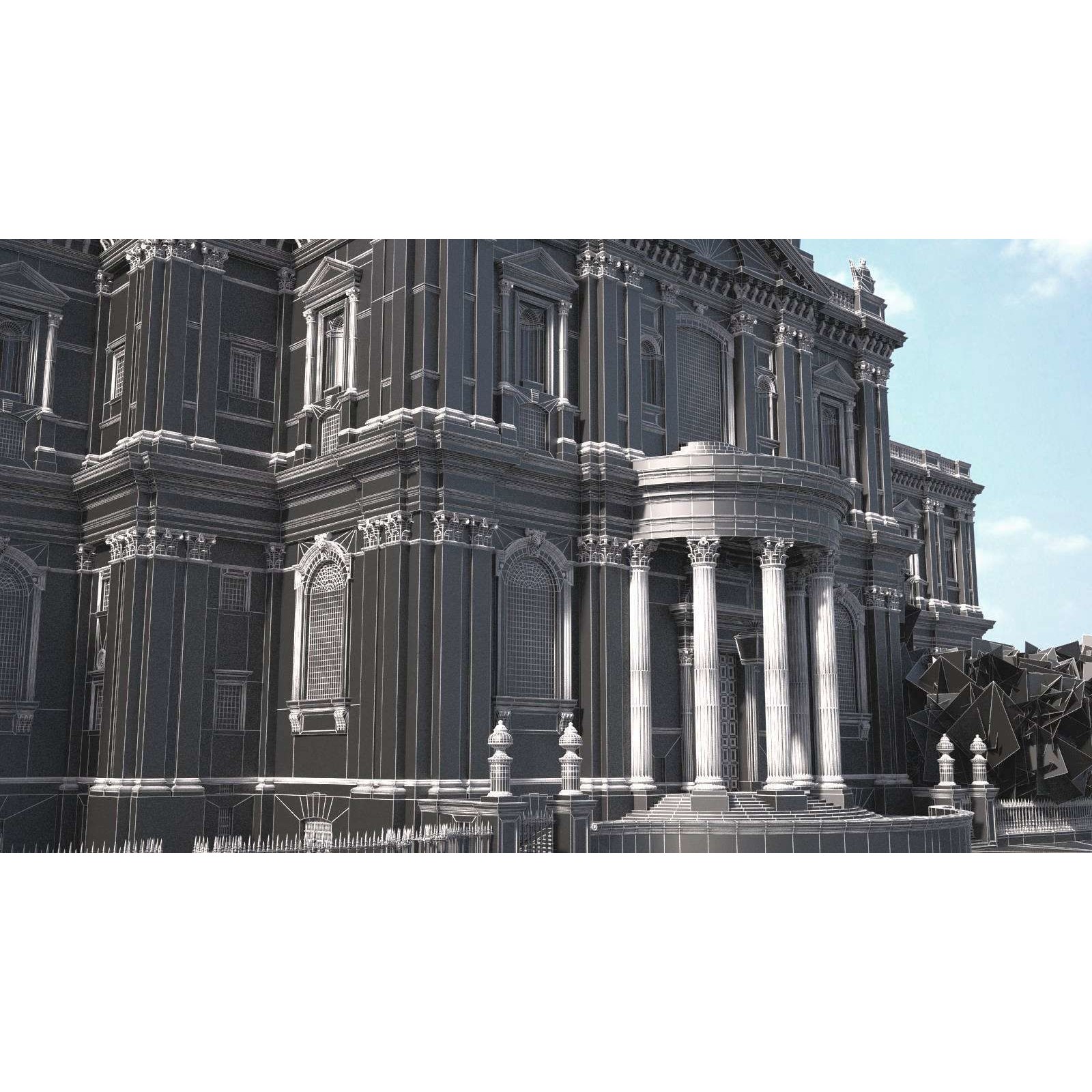 St Paul's Cathedral 3D Model – High Detail Landmark Asset, FBX, OBJ - View 24