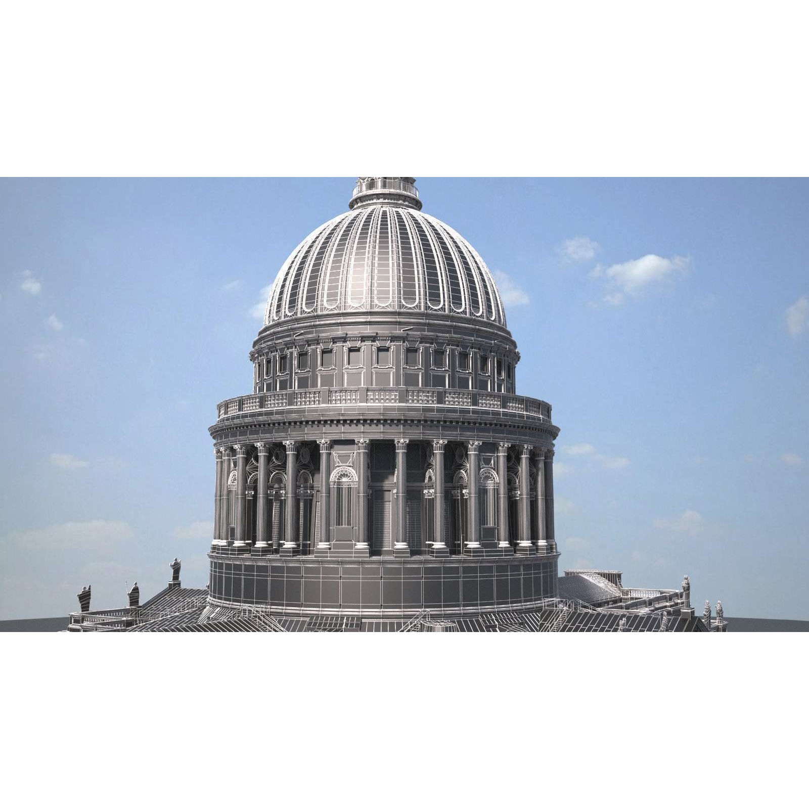 St Paul's Cathedral 3D Model – High Detail Landmark Asset, FBX, OBJ - View 25