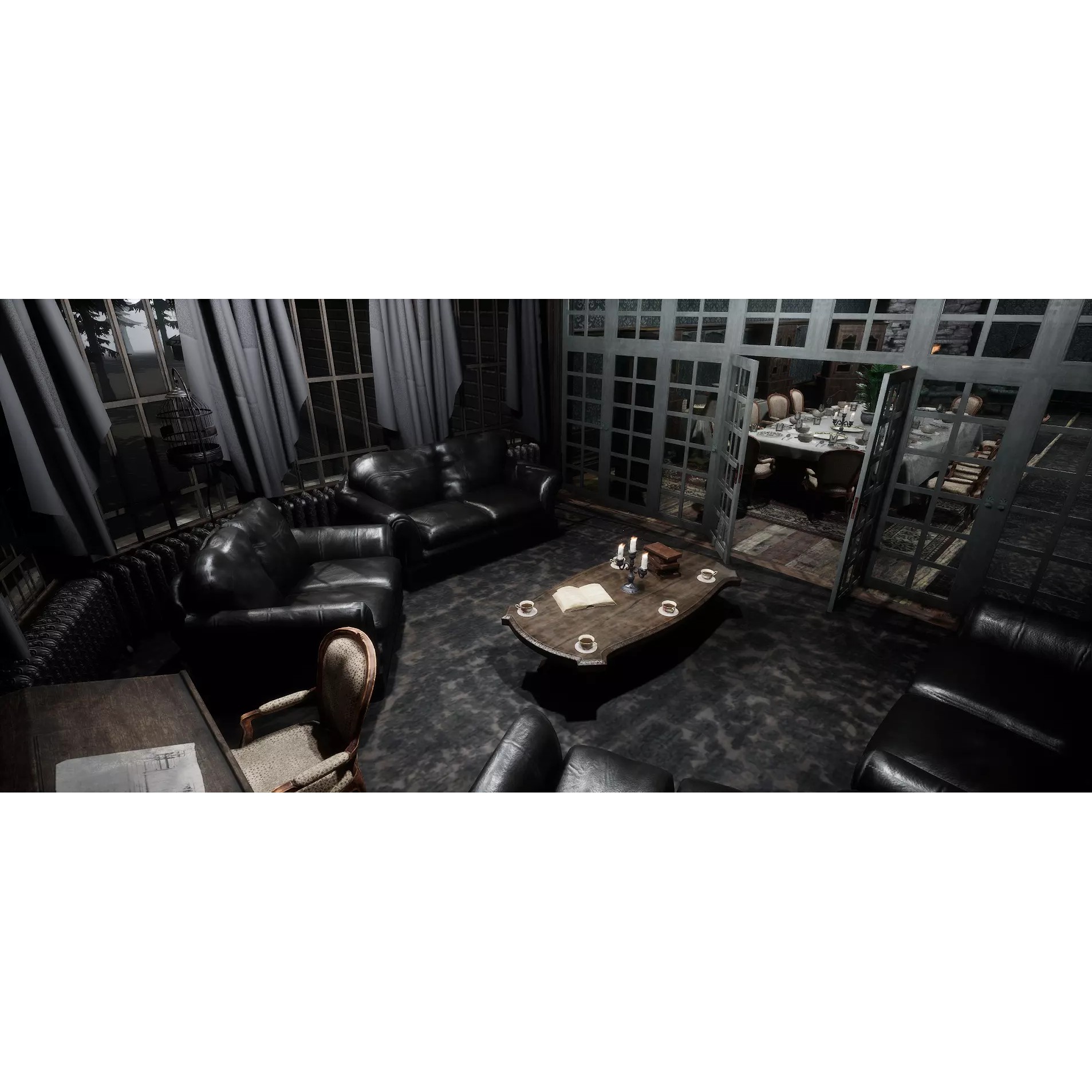 Ravenwood Manor 3D Model – Gothic Victorian Mansion, Game-Ready - View 11